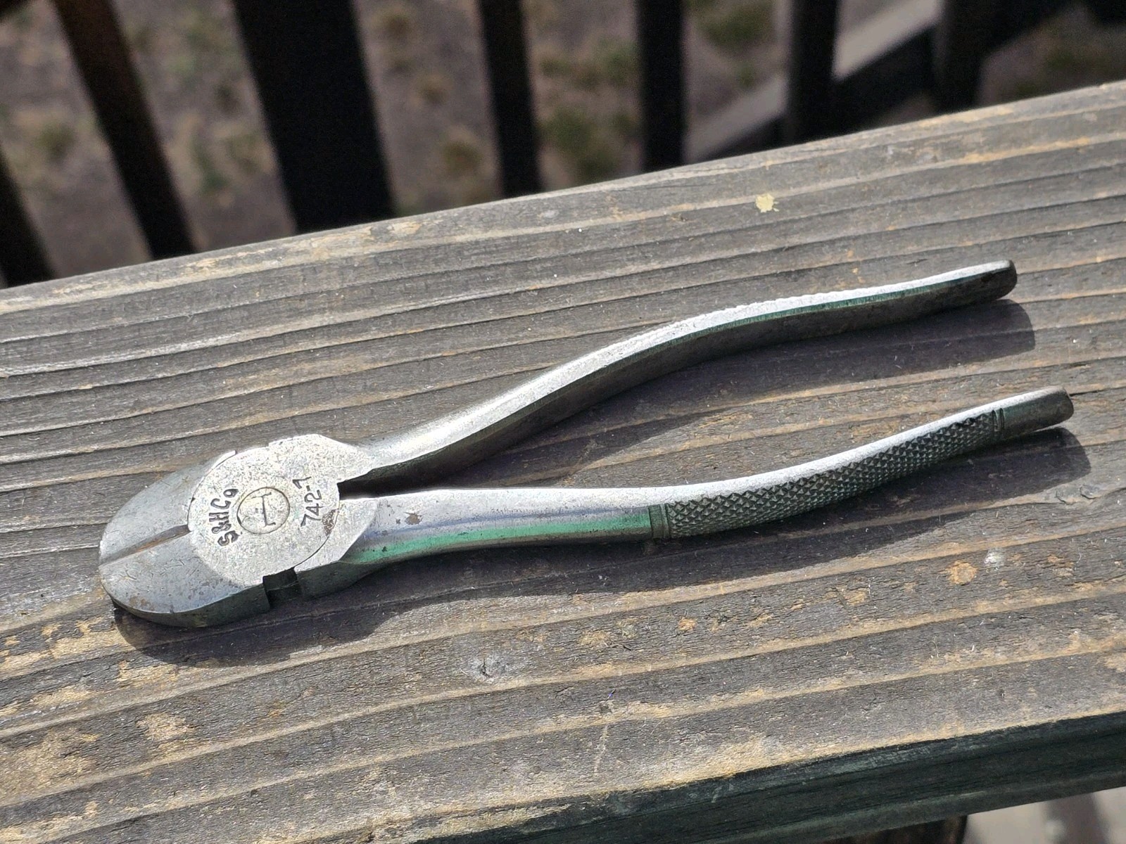 Vintage S&H Co. 742-7 Side Cutter Diagonal Pliers  Knurled