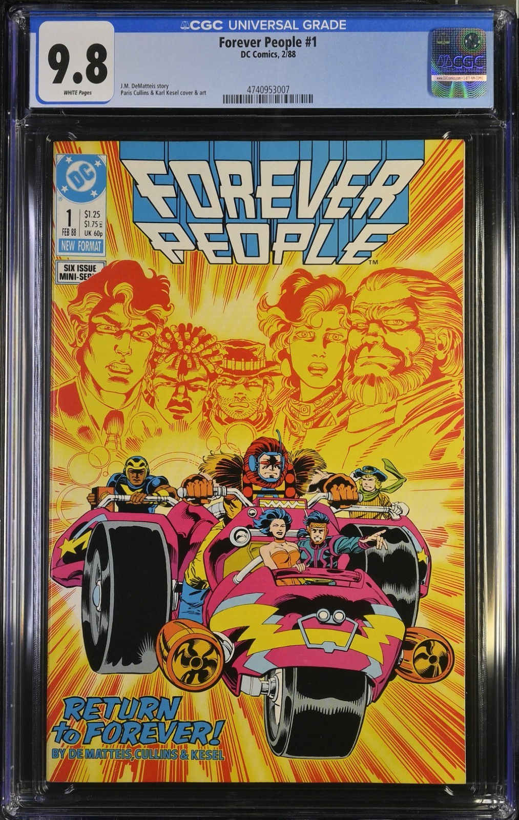 Forever People #1 CGC 9.8 WP DC 1988 J.M. DeMatteis Jack Kirby ⚡️