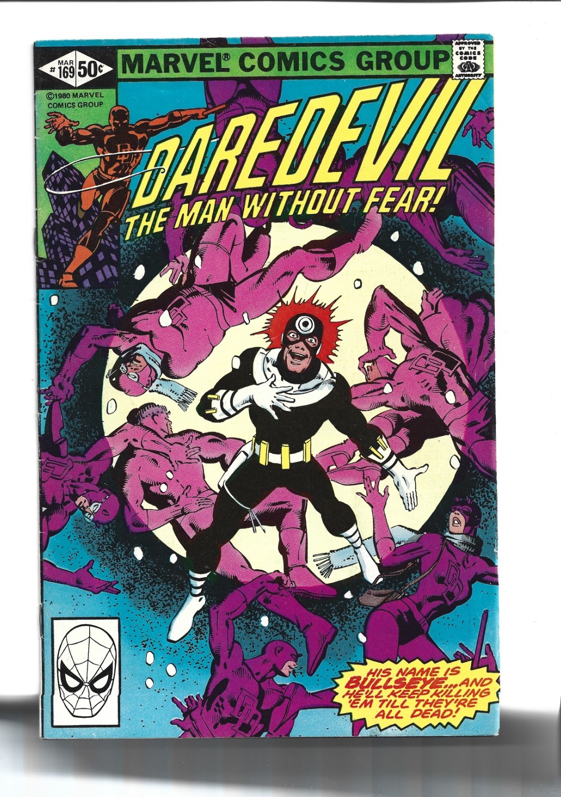 Daredevil #169, FN 6.0; 2nd Elektra, Bullseye; Frank Miller Story/Art