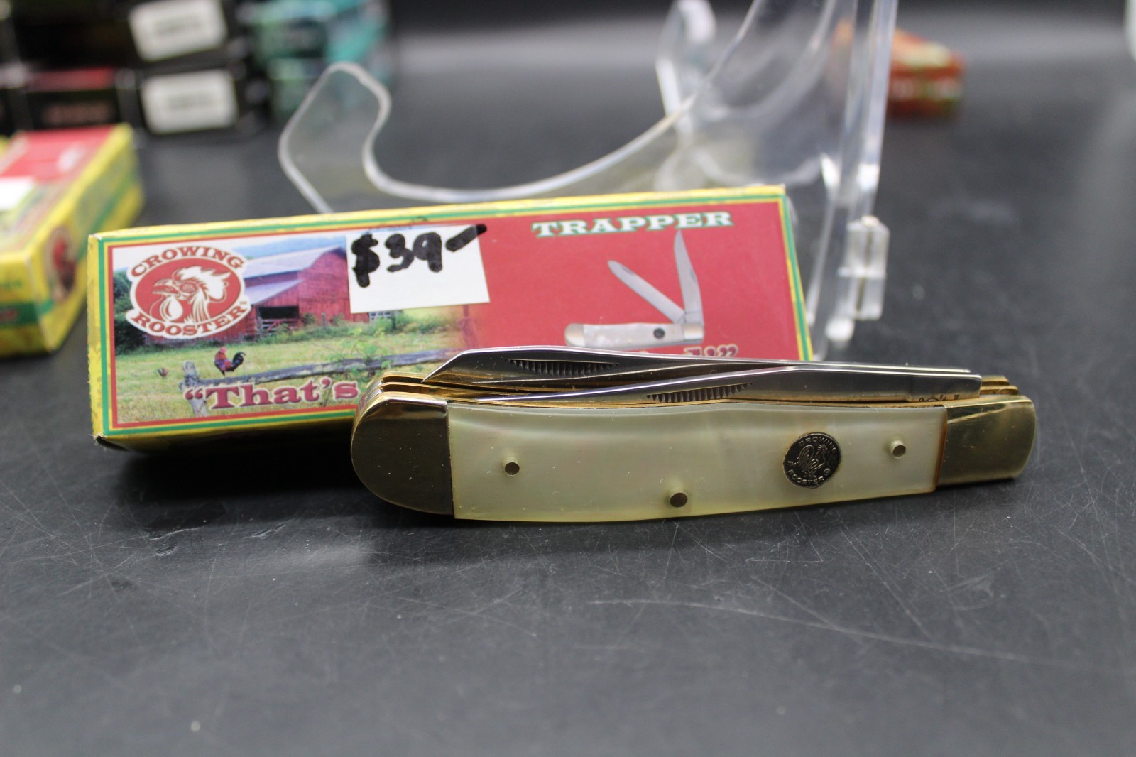Crowing Rooster Stockman Pocket Knife CR-518SMOP