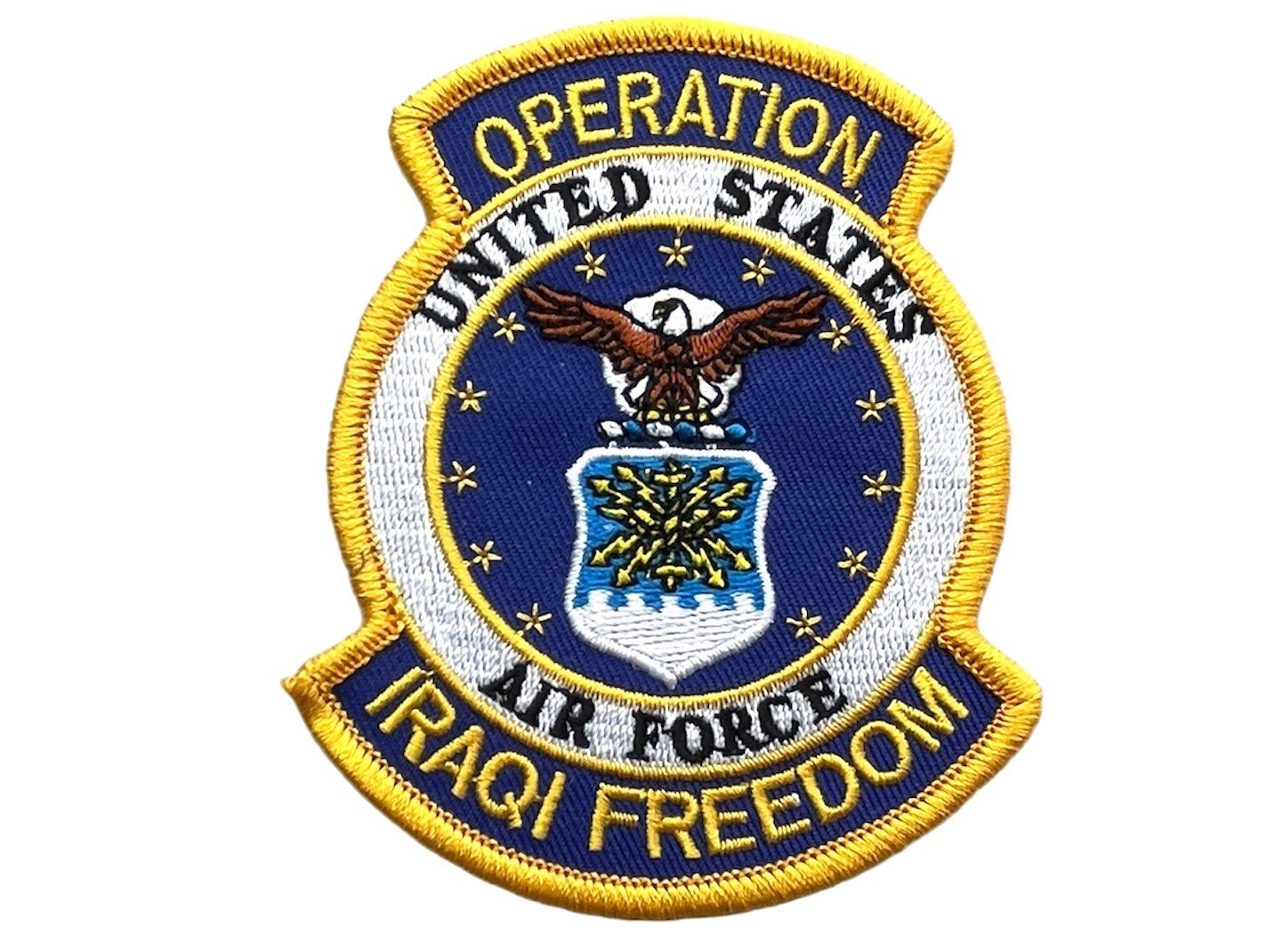 USAF Eagle Air Force Operation Iraqi Freedom 3.5 inch Blue Patch EE1168 F7D2B