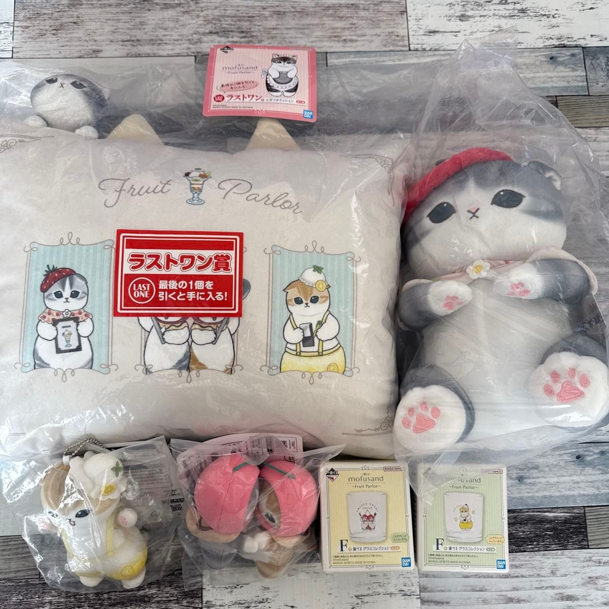 Mofusand Plush Cushion Glass etc lot of Set sale Collectible13+ #334
