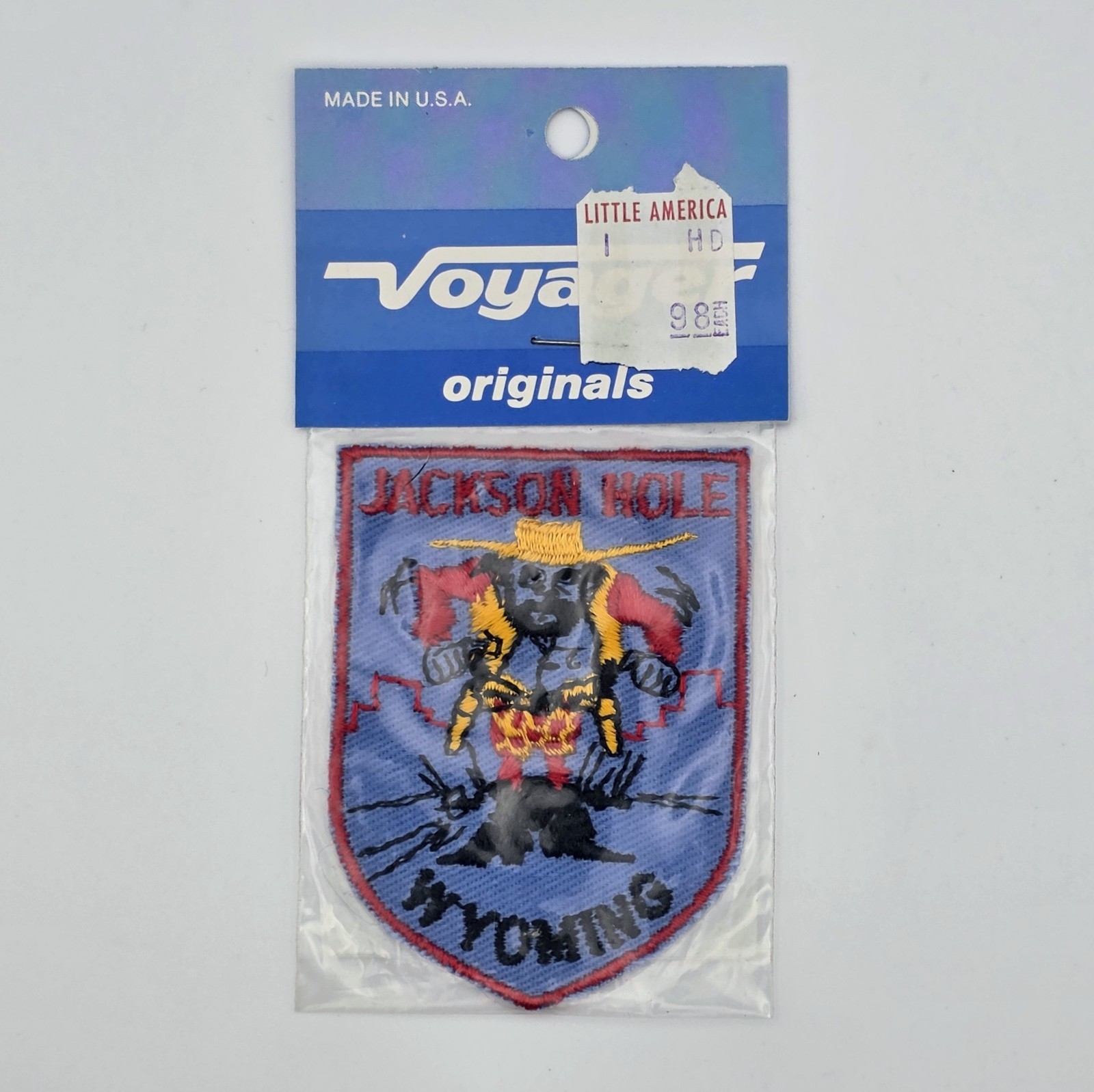 Vintage NOS Jackson Hole Wyoming Cowboy Bronco Patch Voyager Originals Sealed Vintage NOS Jackson Hole Wyoming Cowboy Bronco Patch Voyager Originals Sealed