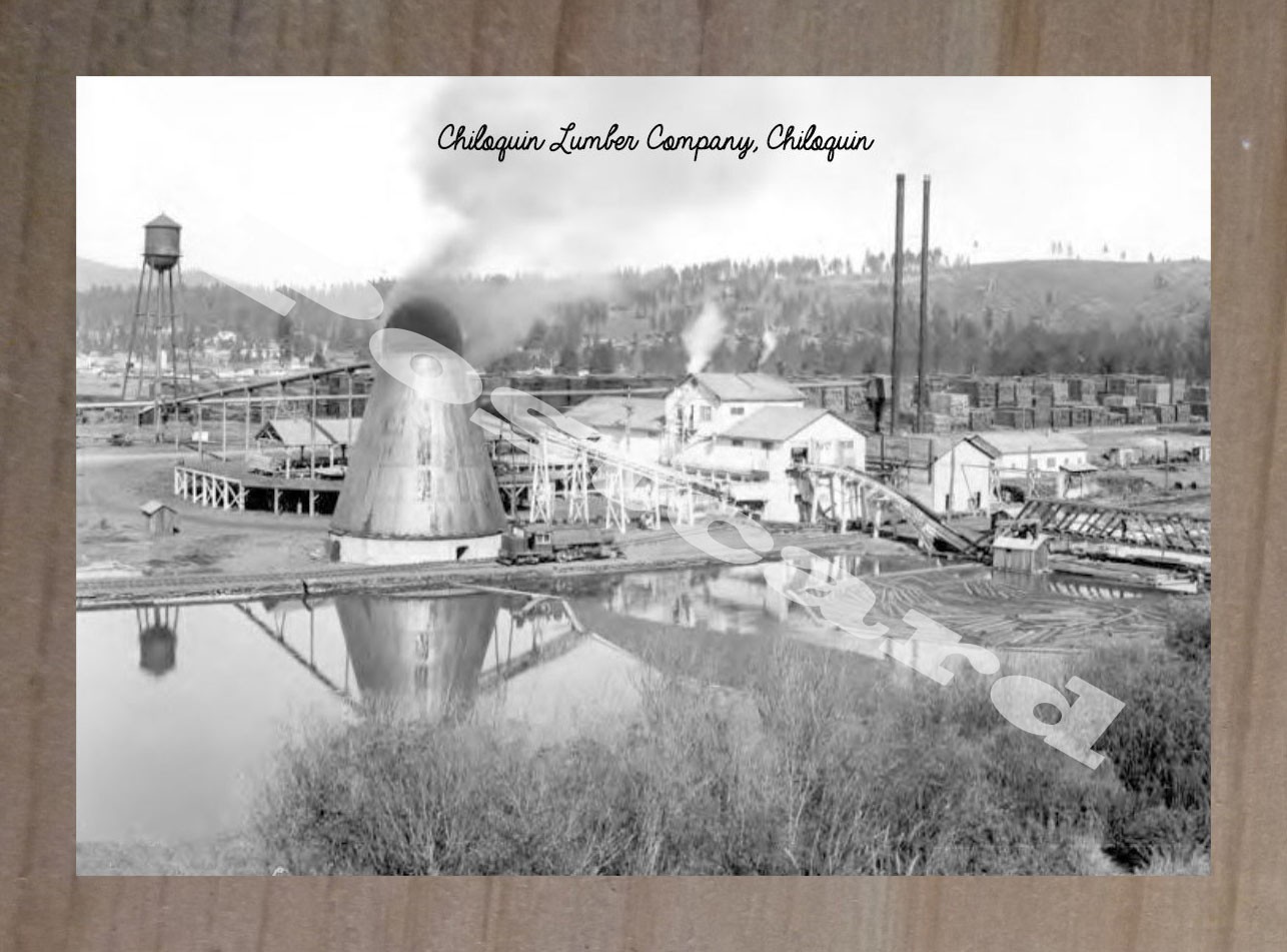 Historic Chiloquin Lumber Company, Chiloquin Logging Postcard