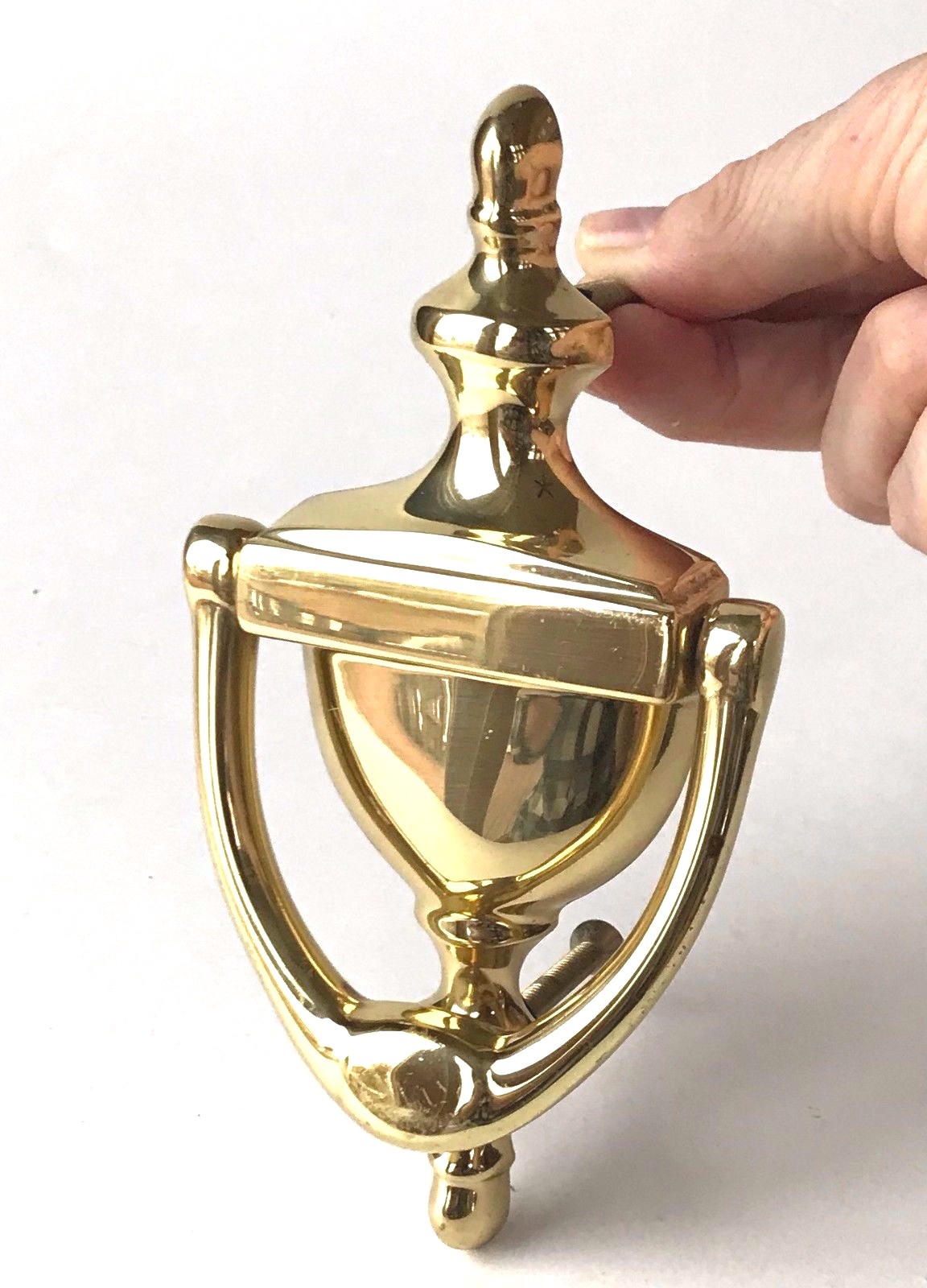 Classic Brass Door Knocker Hinged Modern Engravable Hardware Included 6 Classic Brass Door Knocker Hinged Modern Engravable Hardware Included 6