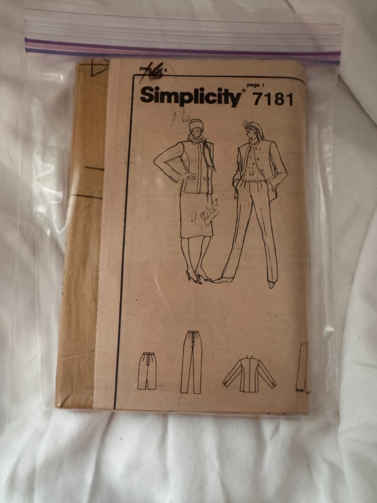 Vintage Simplicity Sewing Pattern 7181