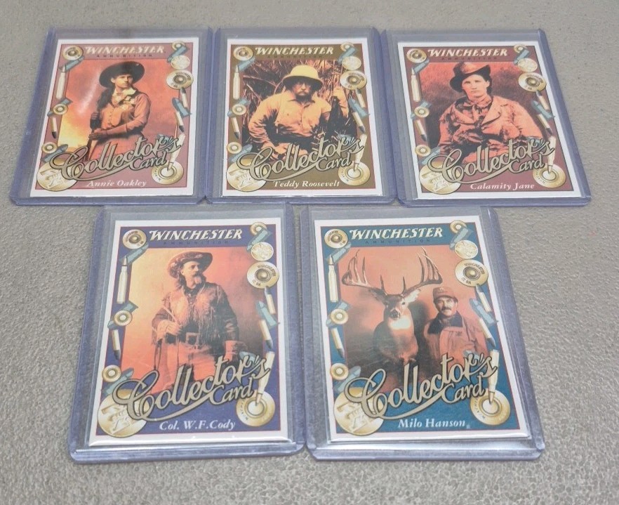 Vintage Winchester Ammunition Collector\'s Card Set 5 Cards Rare Limited Edition