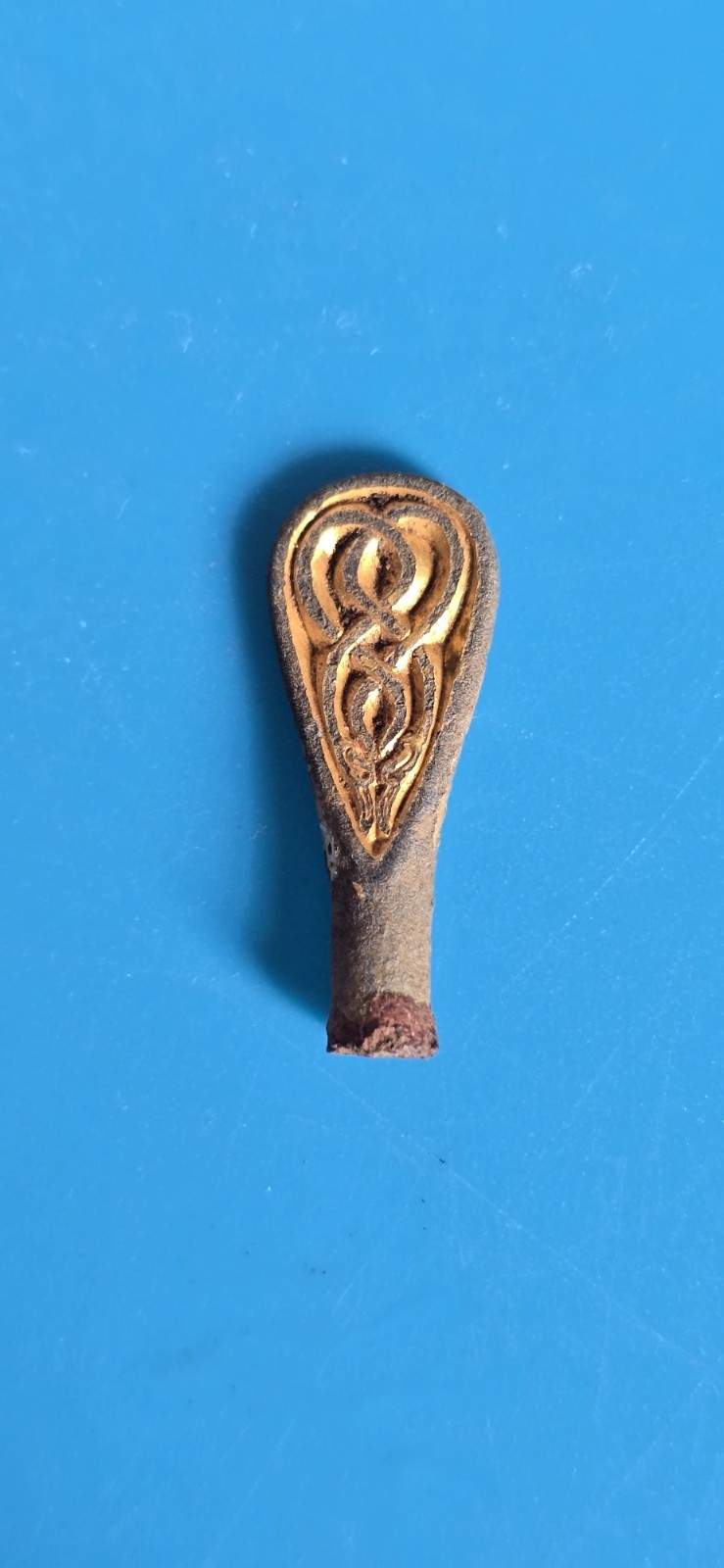 Anglo Saxon Artifact - Gold Gilt Lyre Tuning Key, 