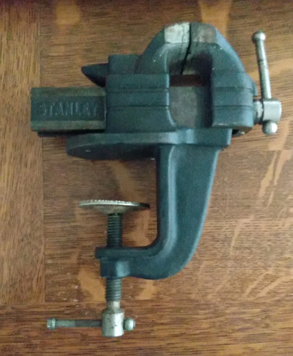 Antique Vintage Stanley Signed No. 763 Clamp On 2 Inch Wide Vise Antique Vintage Stanley Signed No. 763 Clamp On 2 Inch Wide Vise
