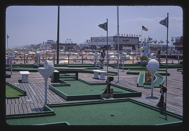 Photo:Point Pleasant New Jersey Mini Golf Boardwalk 1960s Beach Scene