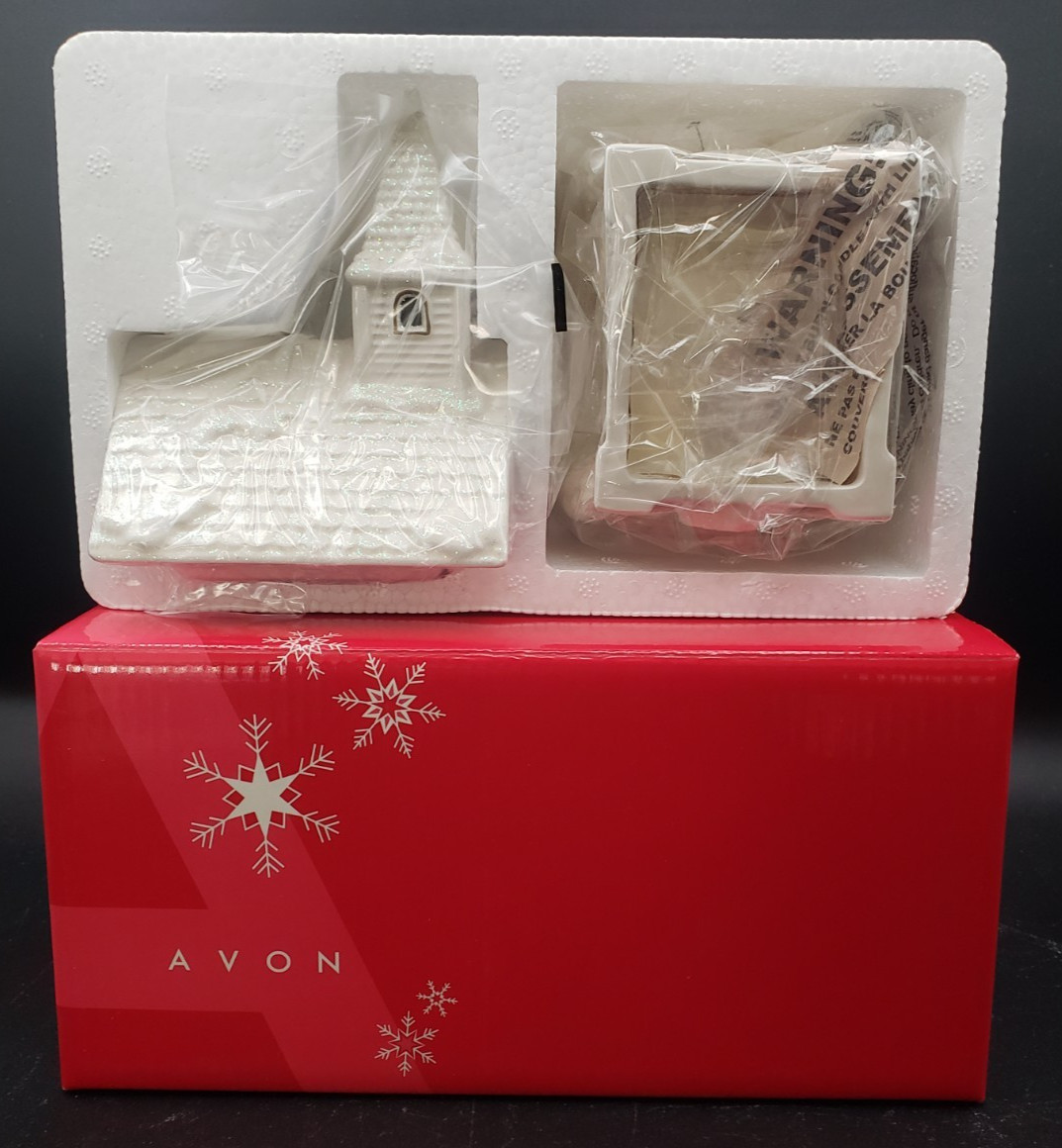 Country Church Poured Candle White 2005 New Old Stock 2005 Chapel Christmas VTG
