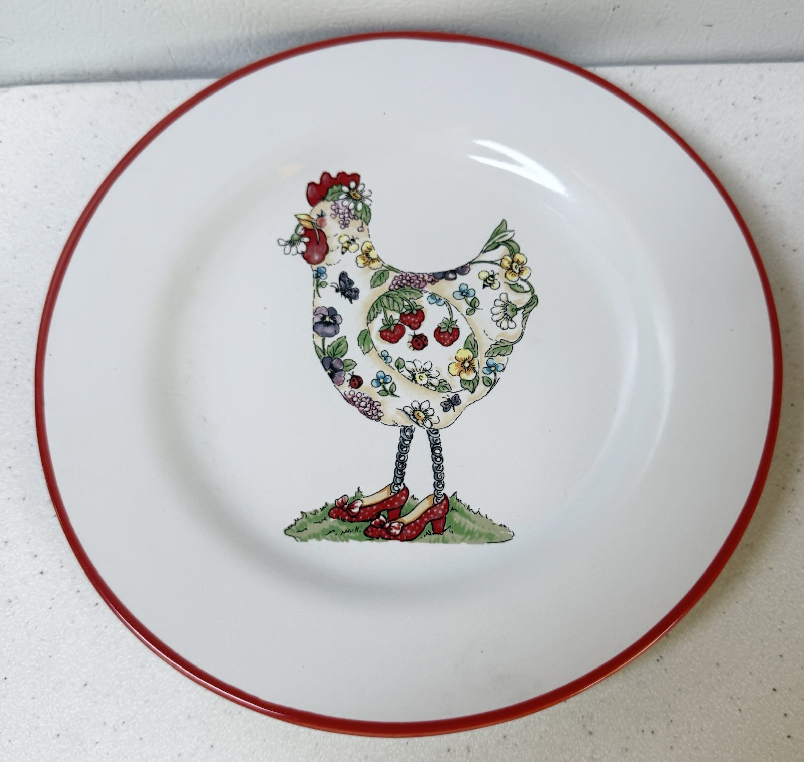 Cute D&CC Fancy Chicken Hen 8” Plate SW31