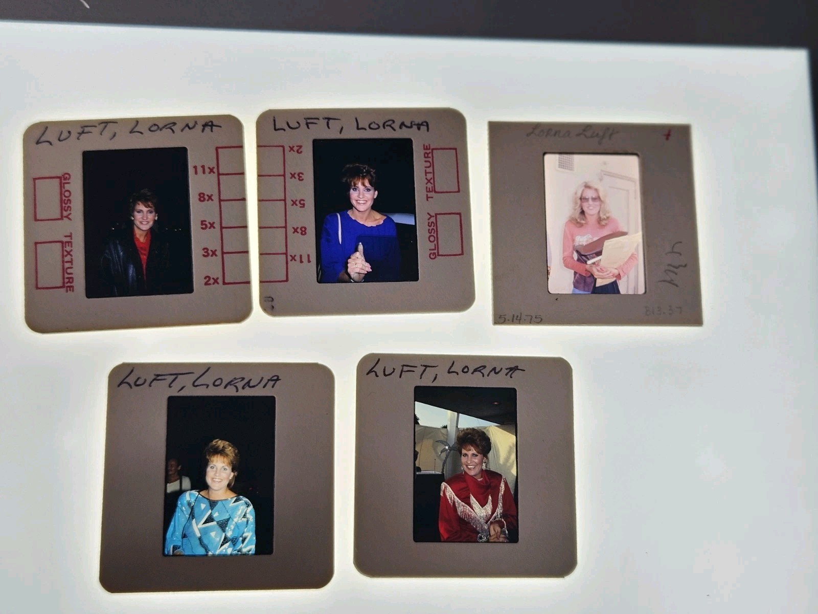 LORNA LUFT ACTRESS/ SINGER  5 PHOTO 35MM FILM SLIDES