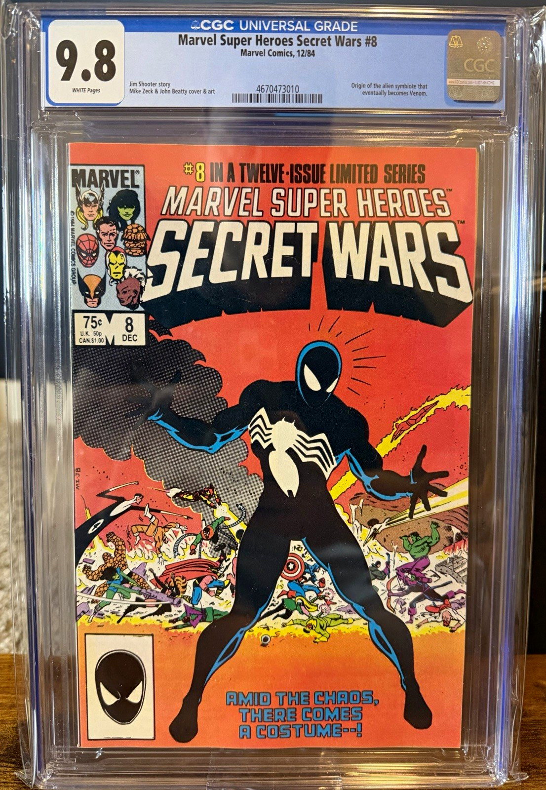 Secret Wars #8 CGC 9.8 White Pages Secret Wars #8 CGC 9.8 White Pages