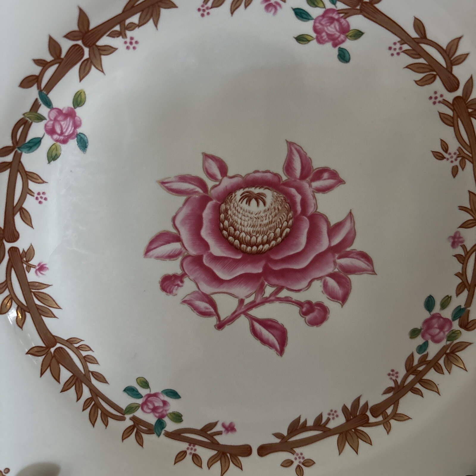 ABIGAIL ADAMS Porcelain Plate Peabody Museum of Salem 22k Gold Trim Avon