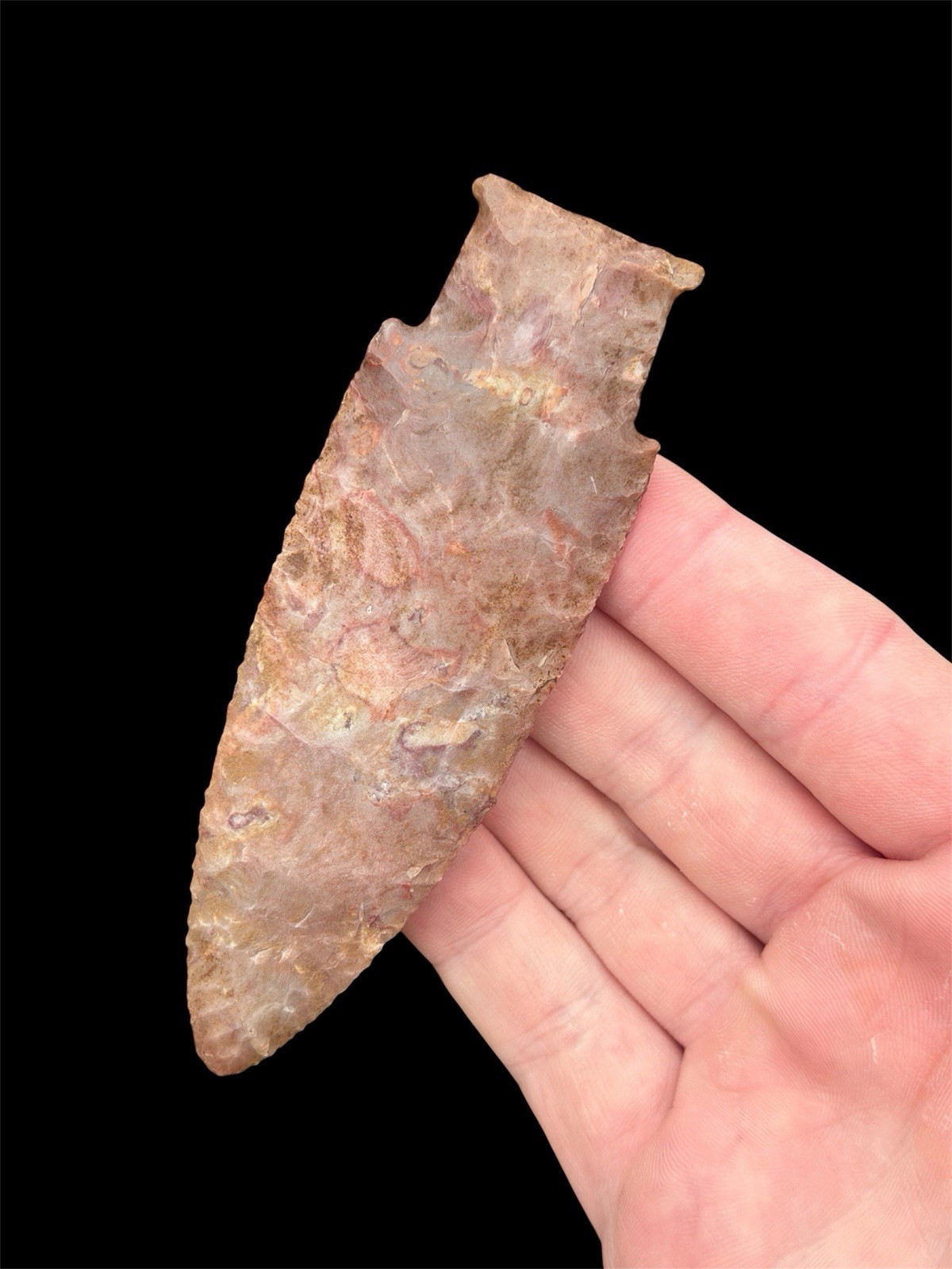 4 1/4” Paleo Eden Point,  Indian Artifact, Arrowheads
