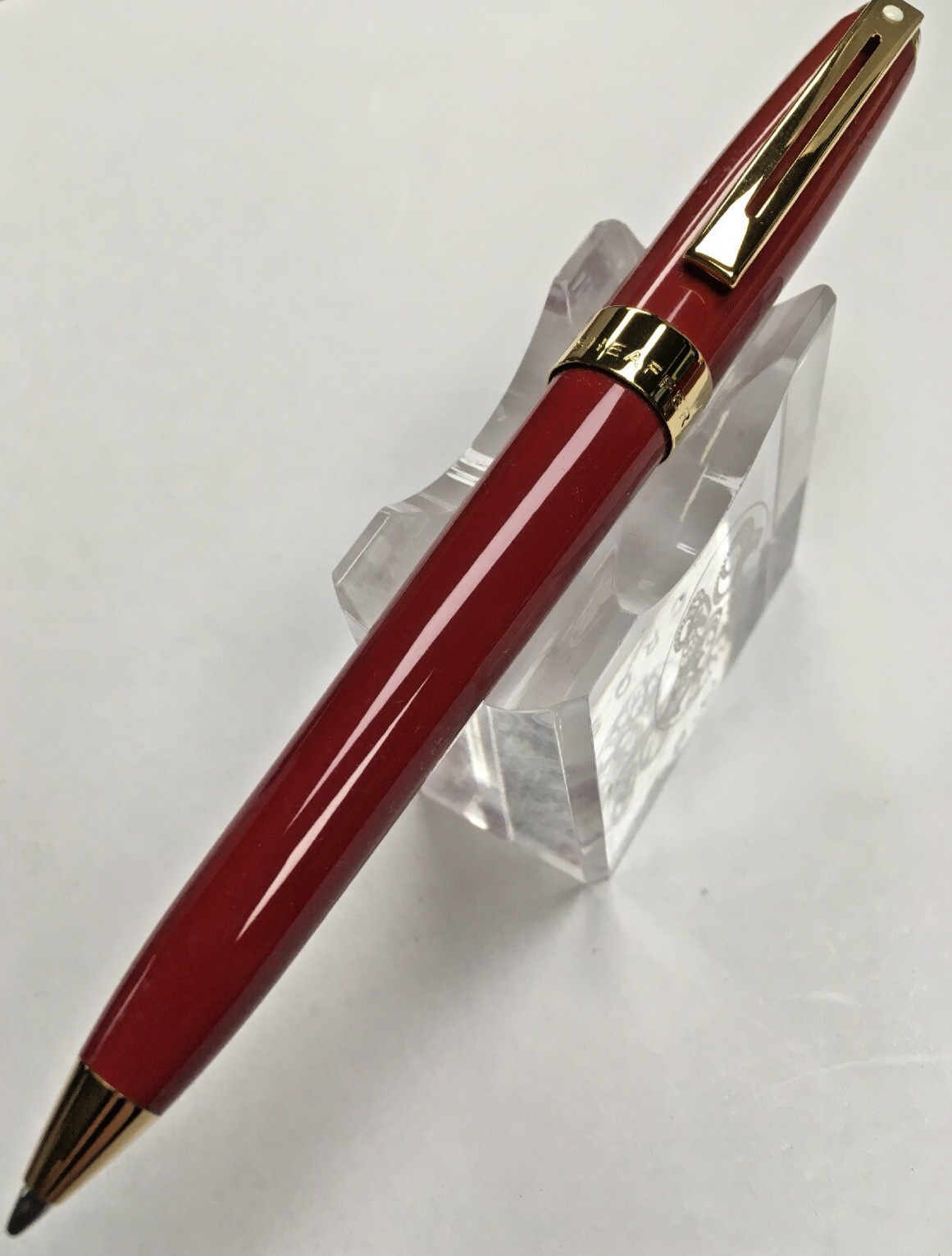 Sheaffer Prelude Signature Red Lacquer with Gold Trim Ballpoint Pen