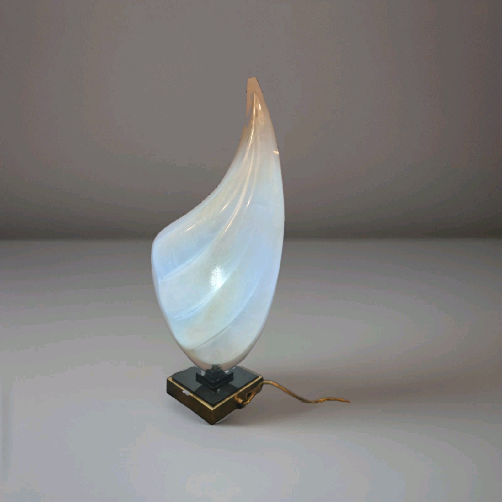 Vintage Roger Rougier 1970’s Sculptural Modernist Table Acrylic Lamp MCM
