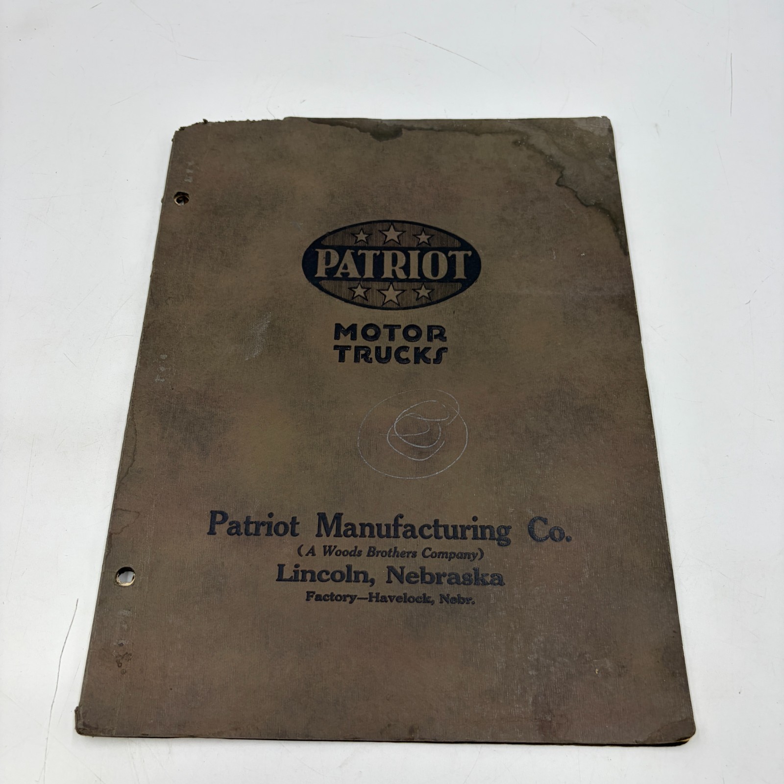 Antique 1920s Patriot Motor Trucks Sales Catalog Lincoln Nebraska Woods Brothers