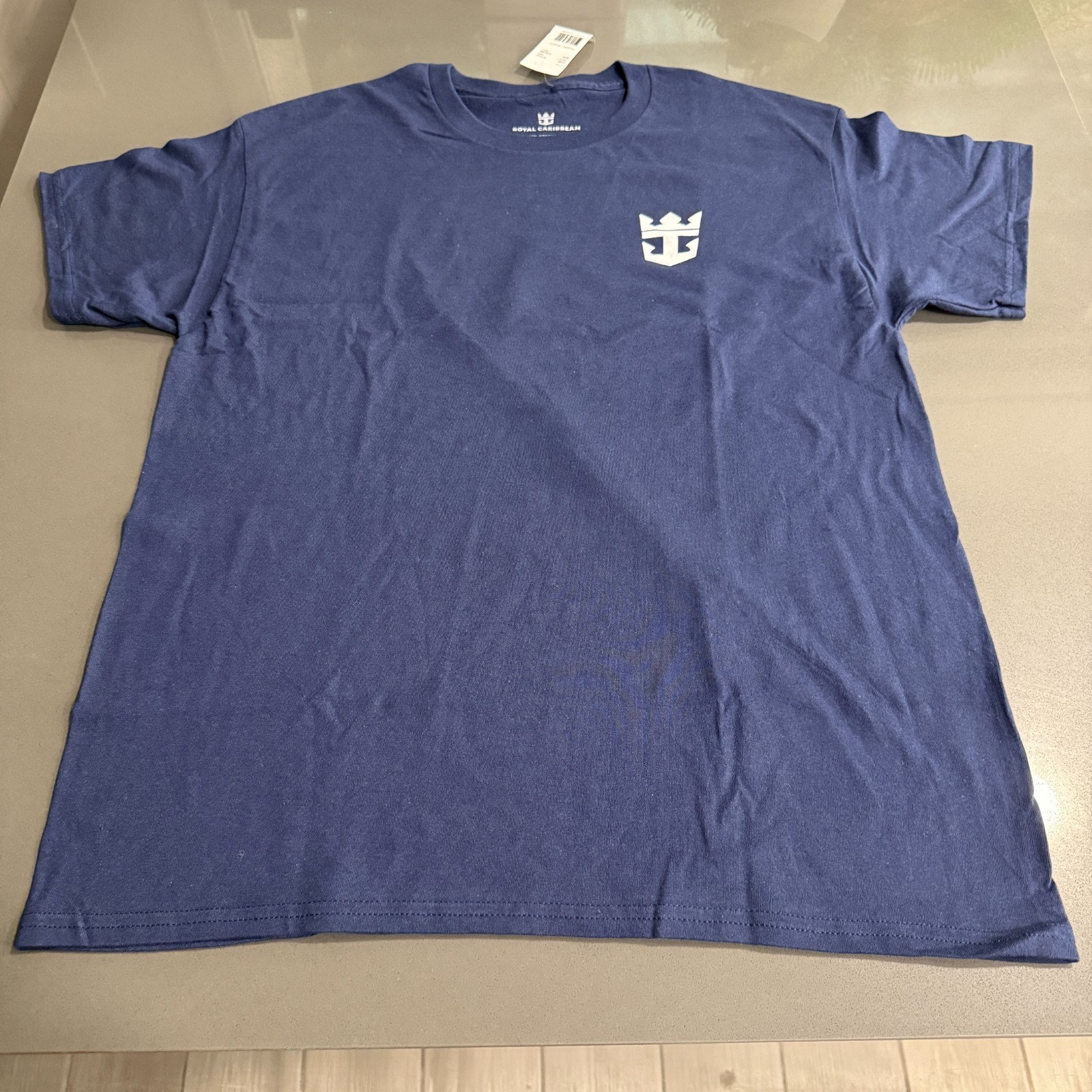 Royal Caribbean Cruise Line T-Shirt Men's Large Sapphire Blue Wake View NWT NEW