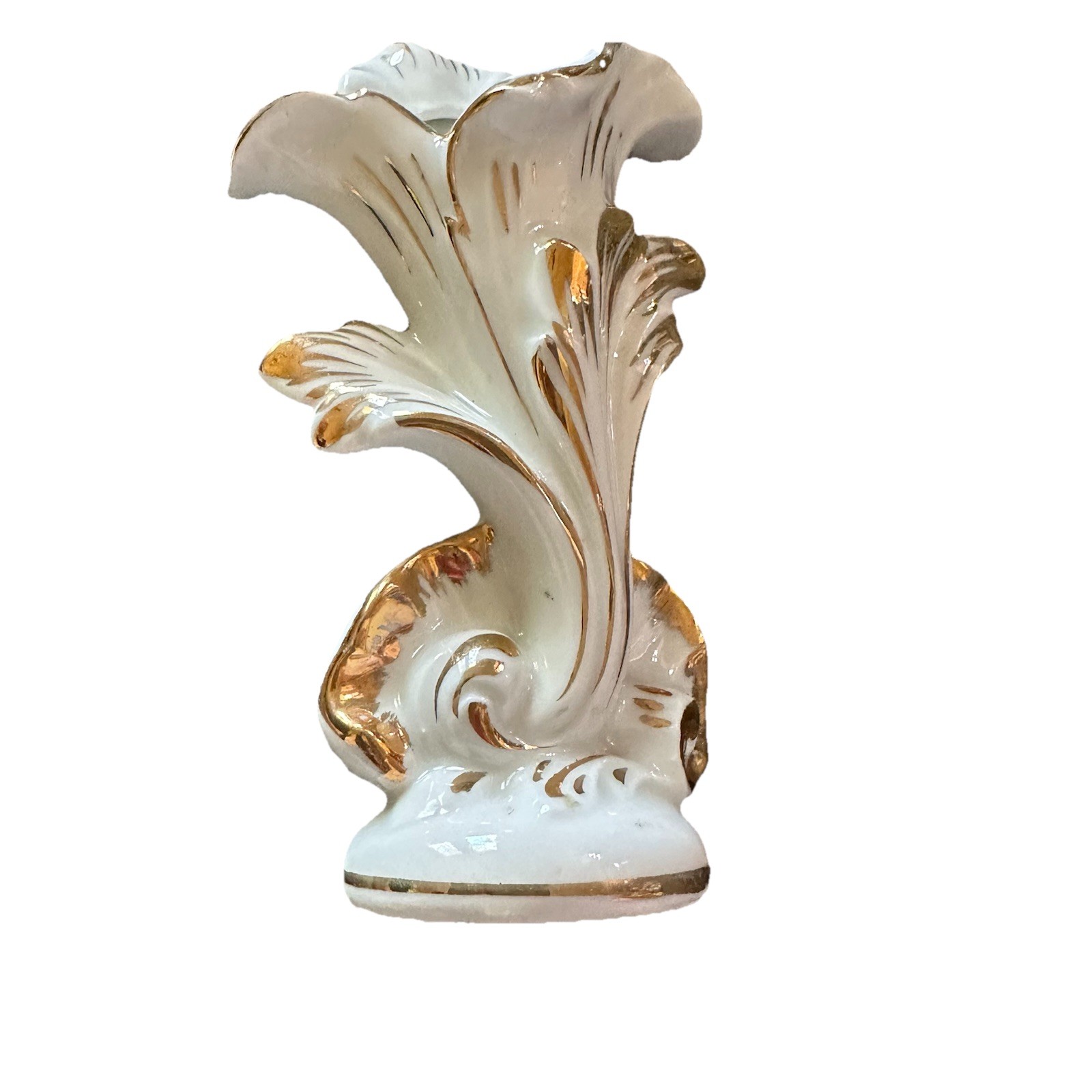 Antique Old Paris Porcelain Bridal Vase 8\