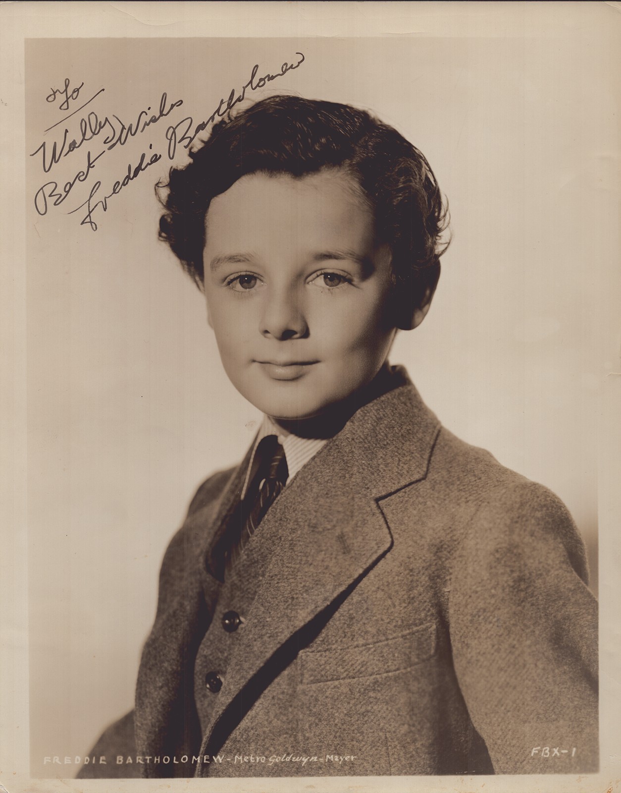 FREDDIE BARTHOLOMEW - AUTOGRAPHED INSCRIBED PHOTOGRAPH