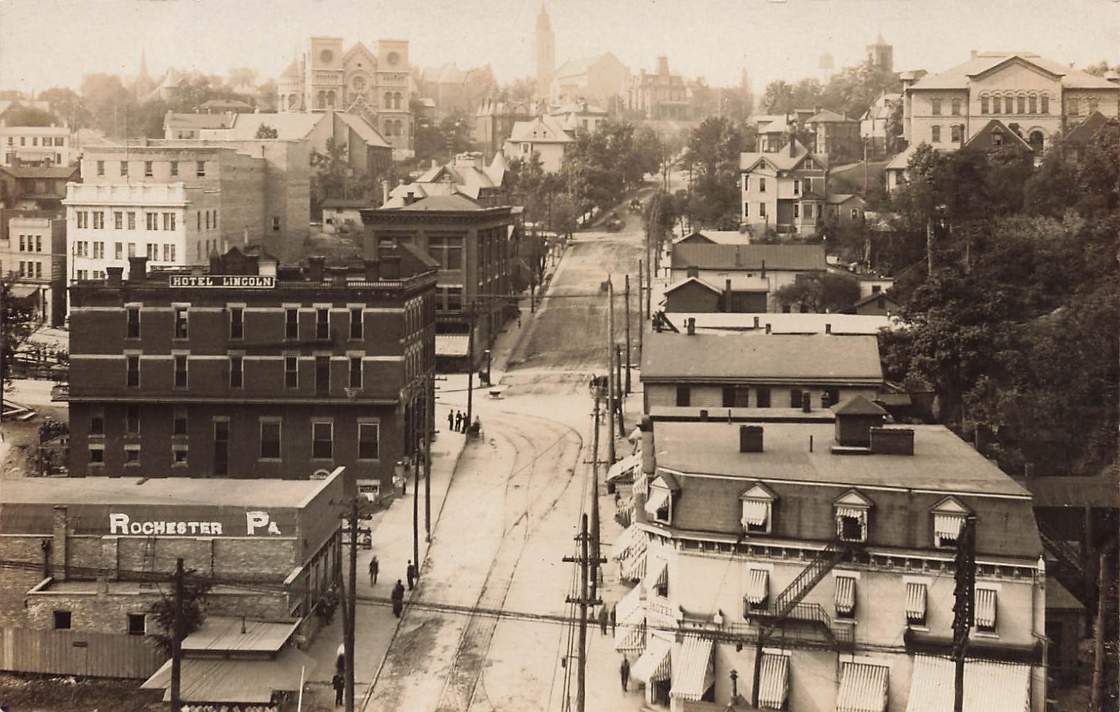 LP74  Rochester Pennsylvania View 1910  RPPC Postcard