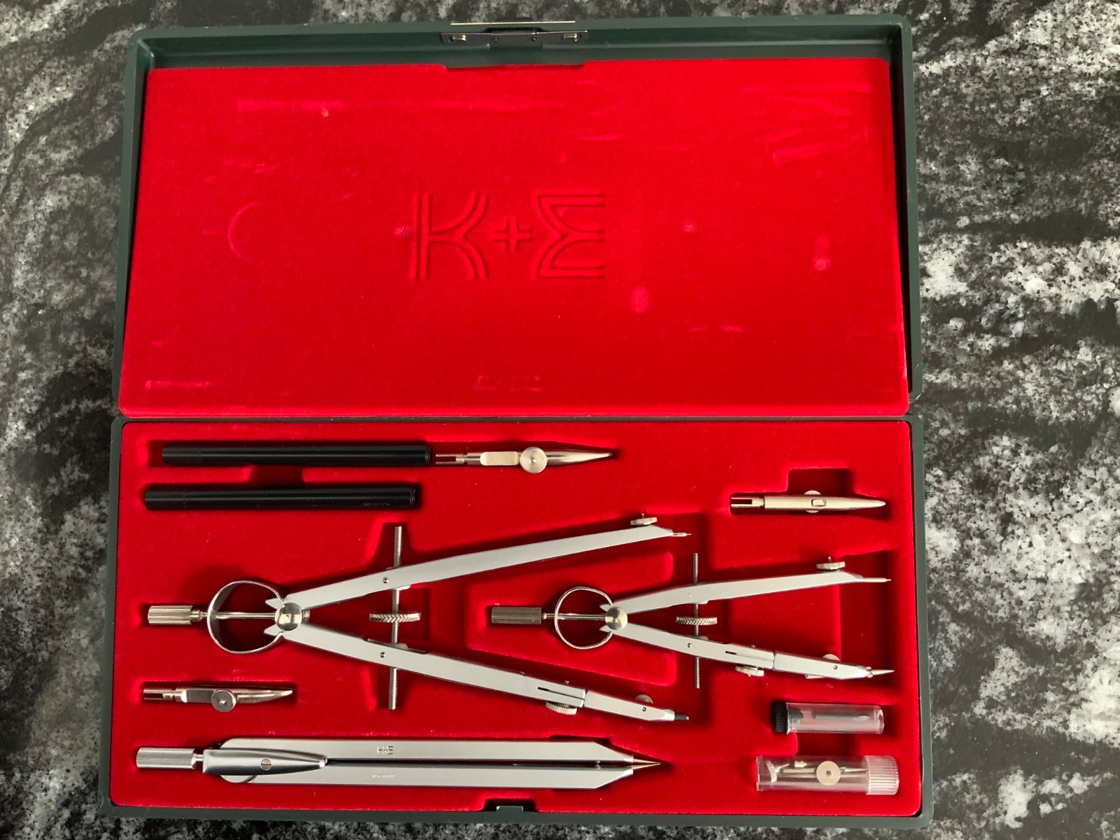 VTG K&E Keuffel & Esser Drafting Set Made in Germany Engineer Set w/Hard Case VTG K&E Keuffel & Esser Drafting Set Made in Germany Engineer Set w/Hard Case