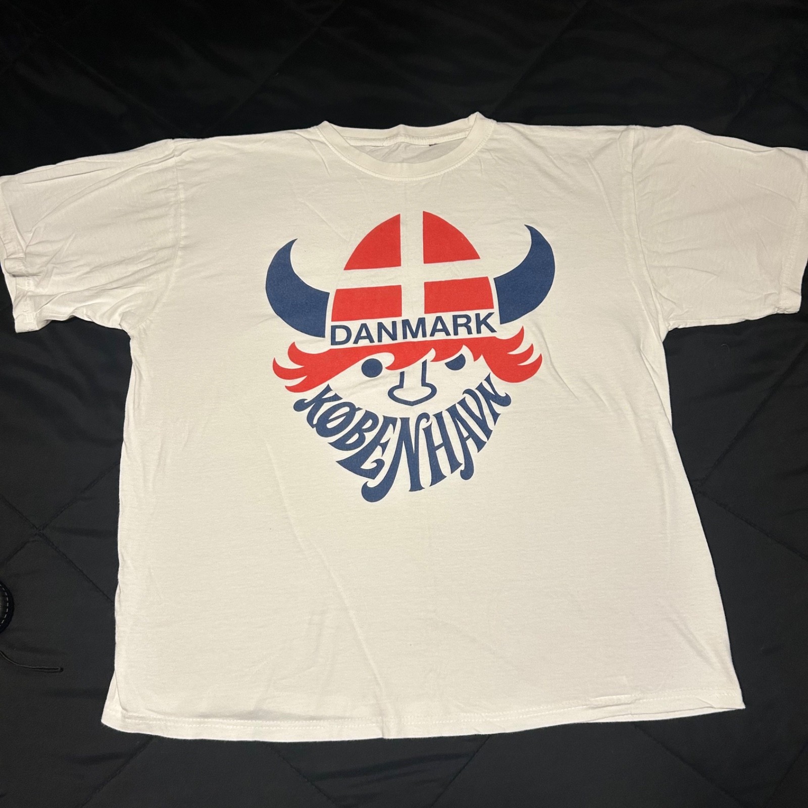 DENMARK SHIRT LARGE VIKING DANSK COPENHAGEN DANMARK KOBENHAVN VINTAGE