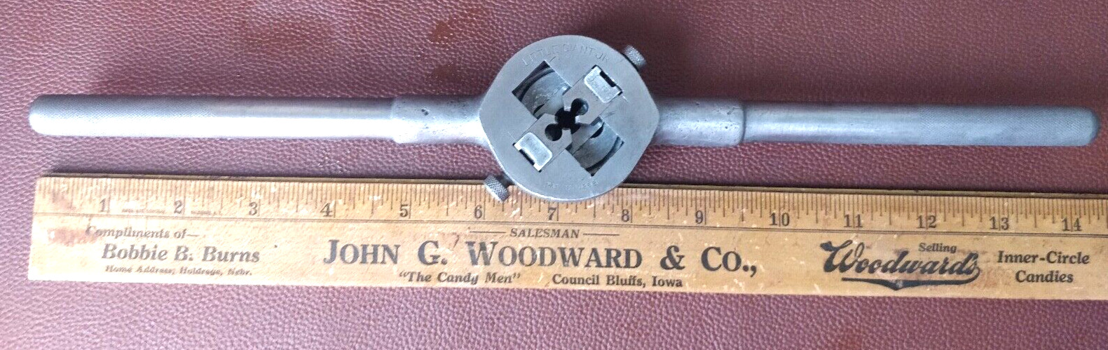 Vintage GTD Little Giant Jr. # 31 Die Holder Handle with complete 5/16\ Vintage GTD Little Giant Jr. # 31 Die Holder Handle with complete 5/16\
