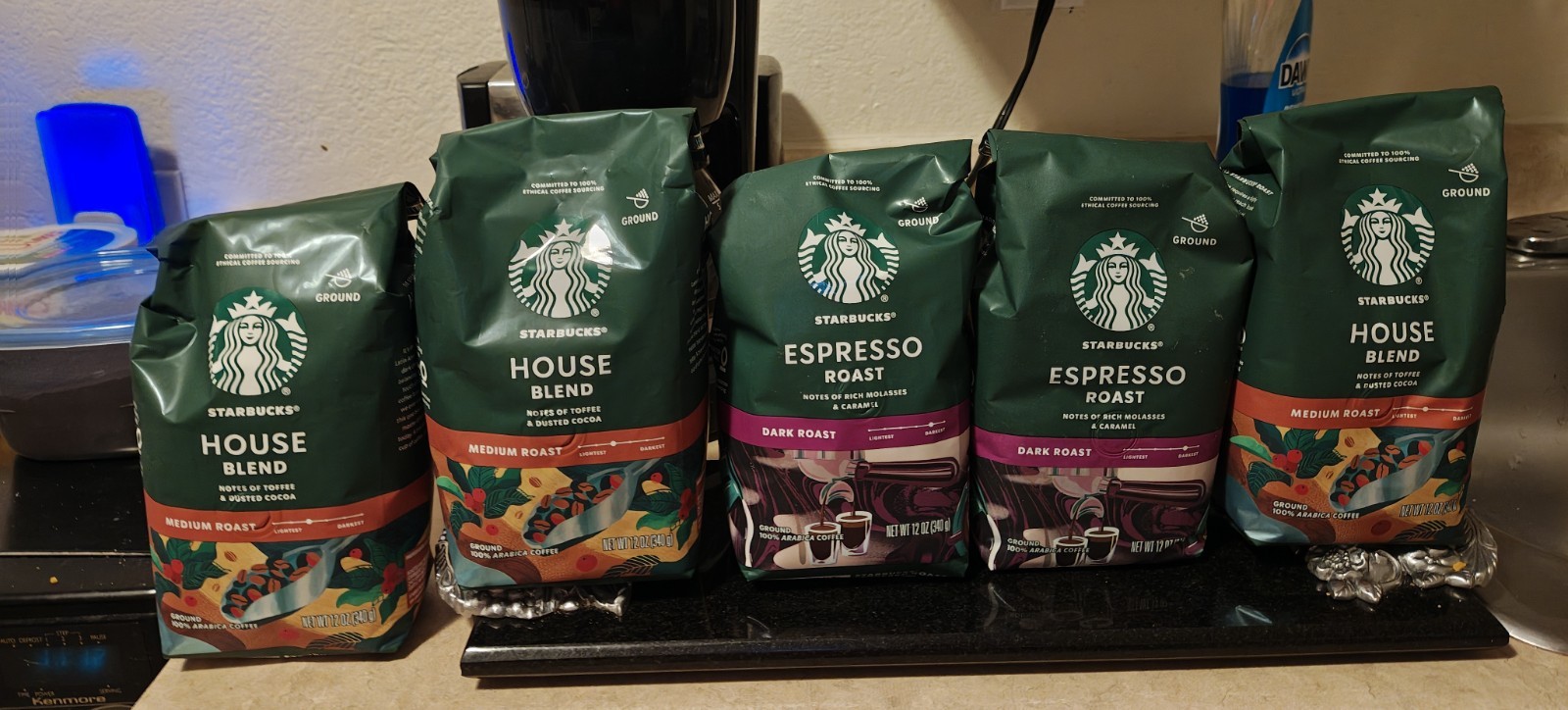 Starbucks Coffee 12 Ounce Lot Of 5 Bags