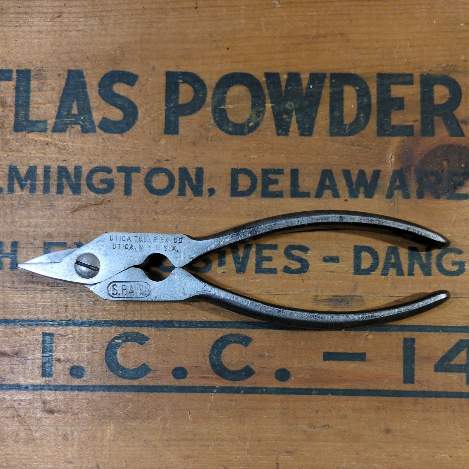 Vintage Utica USA BX100 Pliers Smith Pocket Armor Cutters SPAC  