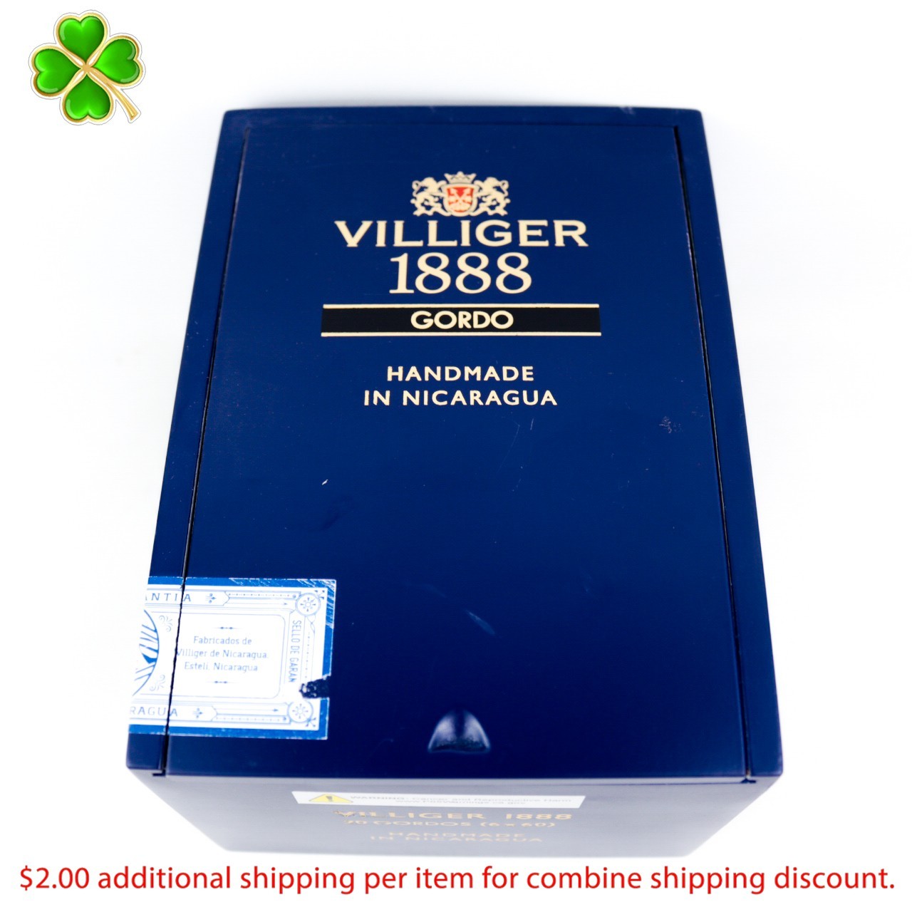 Villiger 1888 Gordo 6 x 60 Empty Wood Cigar Box 7.25\