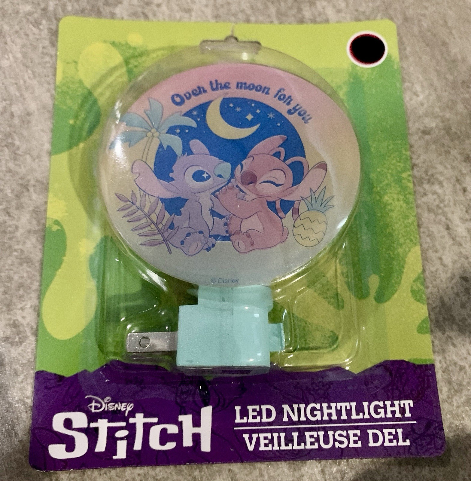Disney Lilo And Stitch Angel LED Nightlight Over The Moon For You Pineapple Palm Disney Lilo And Stitch Angel LED Nightlight Over The Moon For You Pineapple Palm
