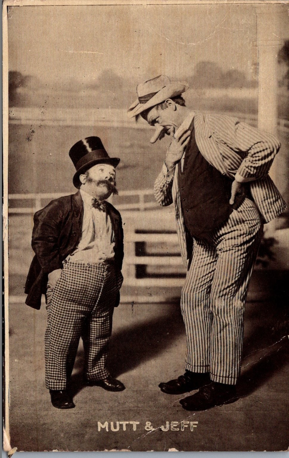 Mutt & Jeff Vaudeville RPPC Postcard - Kraus Mfg. Co. New York