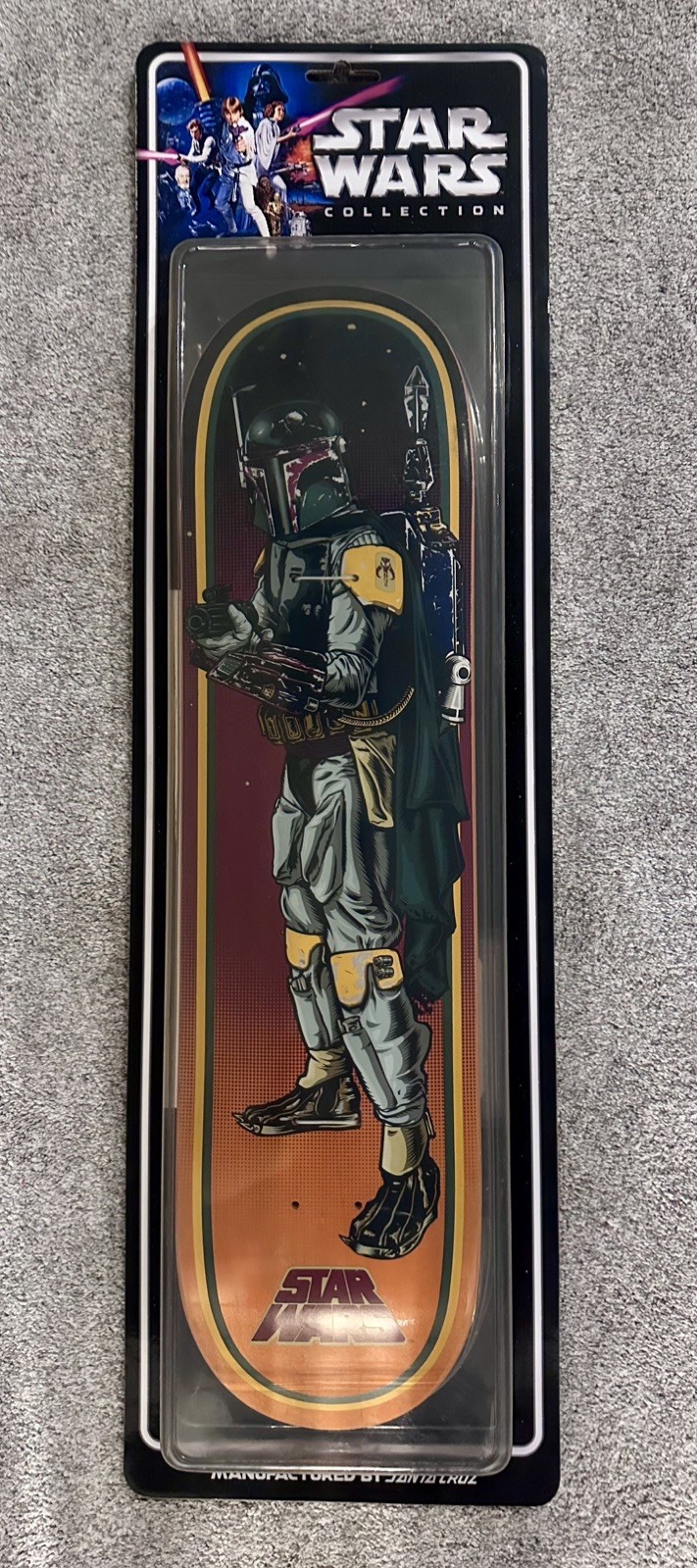 Boba Fett Star Wars X Santa Cruz Skateboard Deck  TYPO MISSPELL #113 RARE