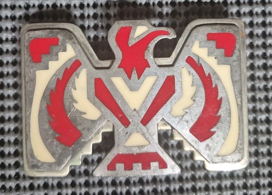 Vintage Tex Tan Thunderbird Belt Buckle - Nickel Silver SEE NOTES