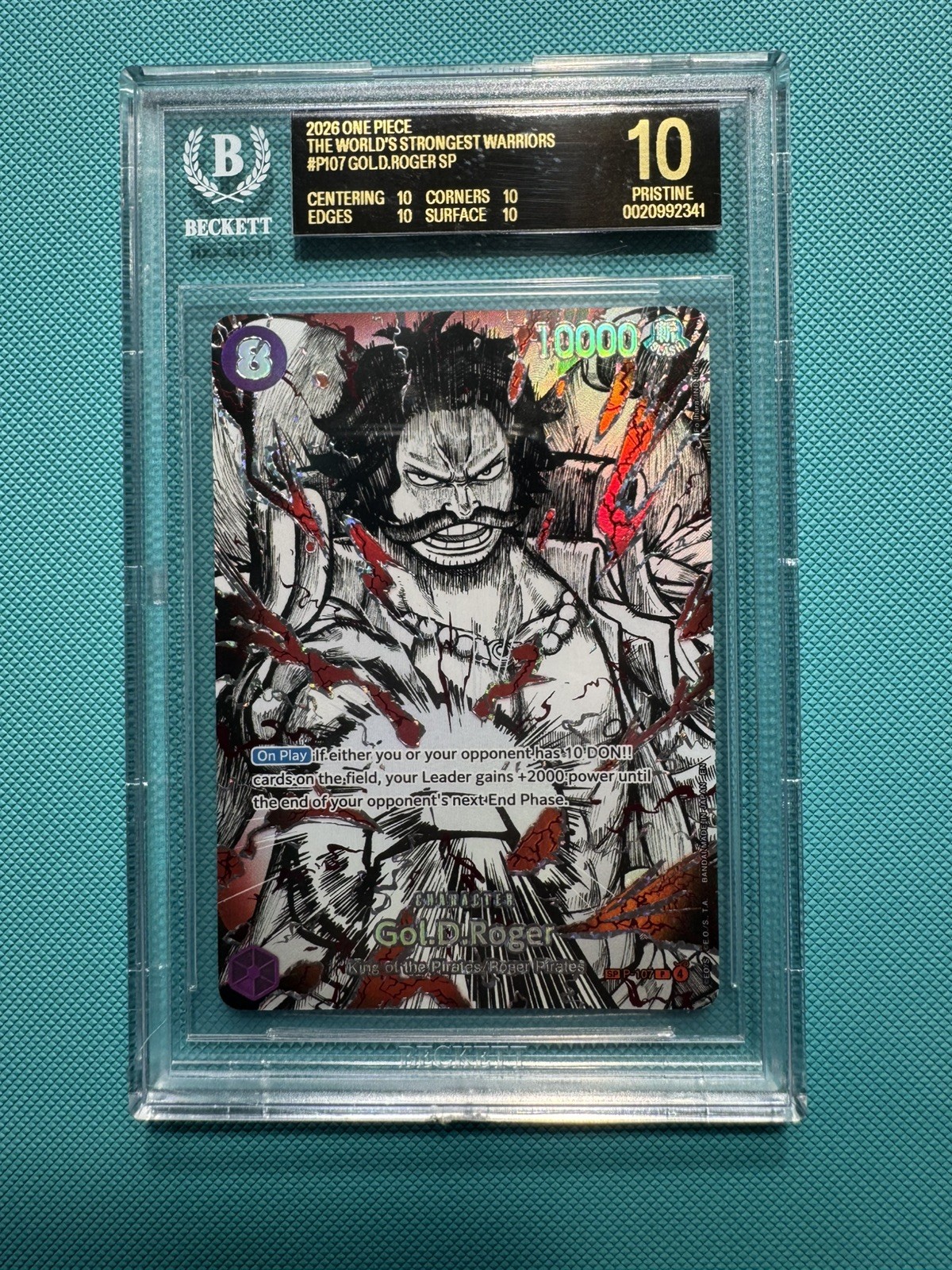 2026 One Piece The World’s Strongest Warriors #P107 Gol.D.Roger SP BGS 10 