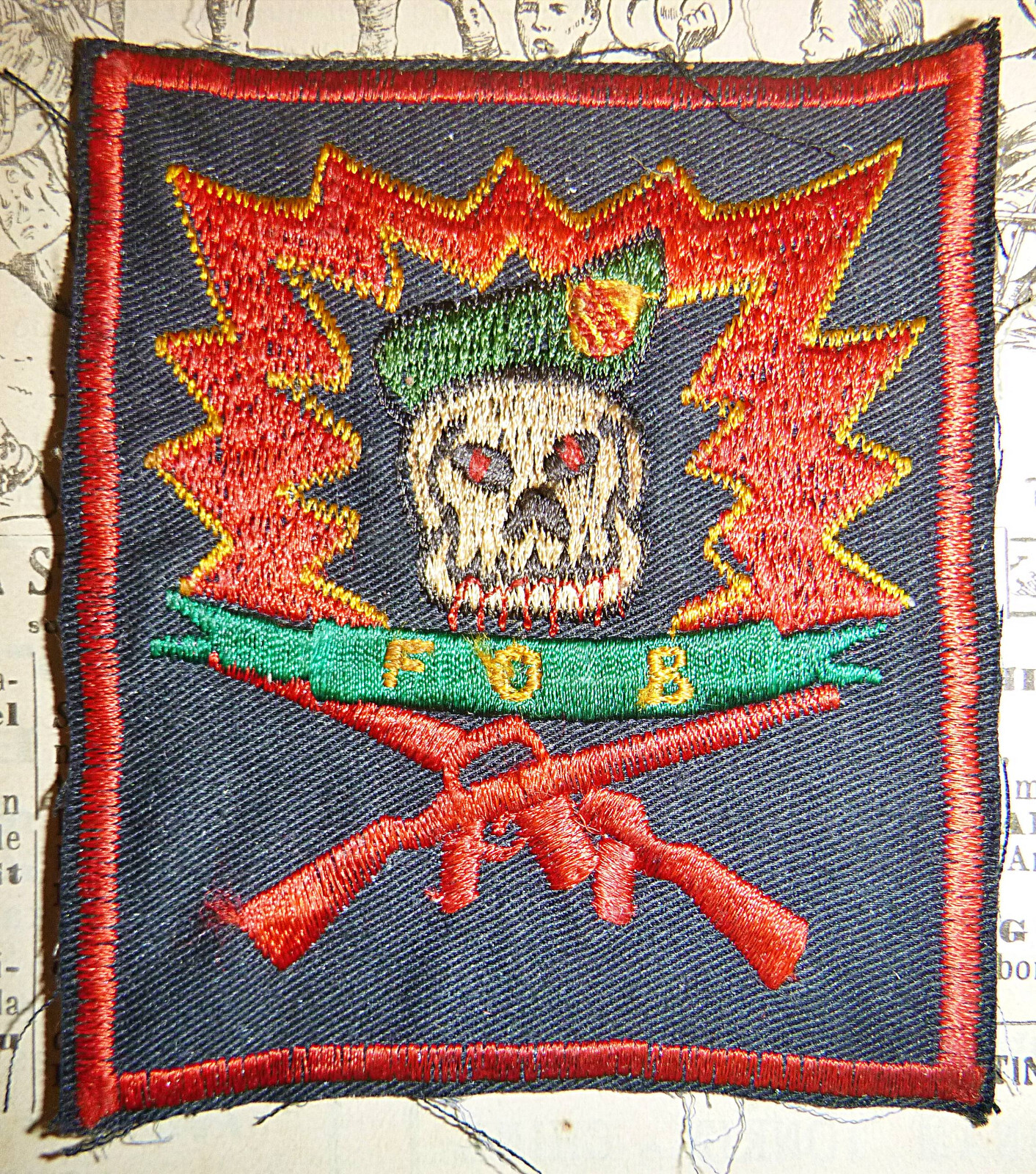 Patch - FOB 2 - Kontum, Central Highlands - Green Platoon - Vietnam War - D.673