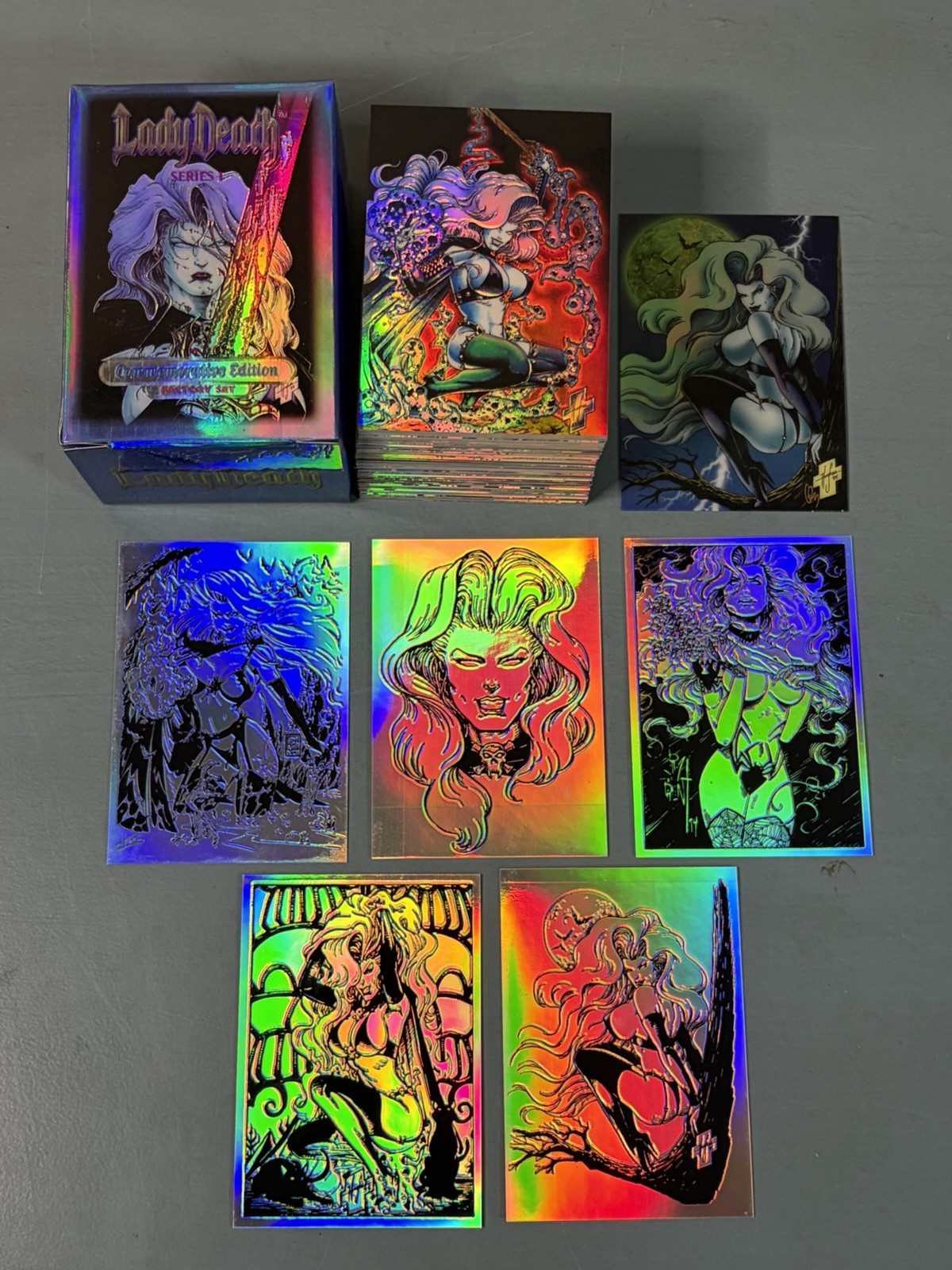 1994 Lady Death Series 1 Commemorative Edition Factory Set w/5 Necro Chase Cards