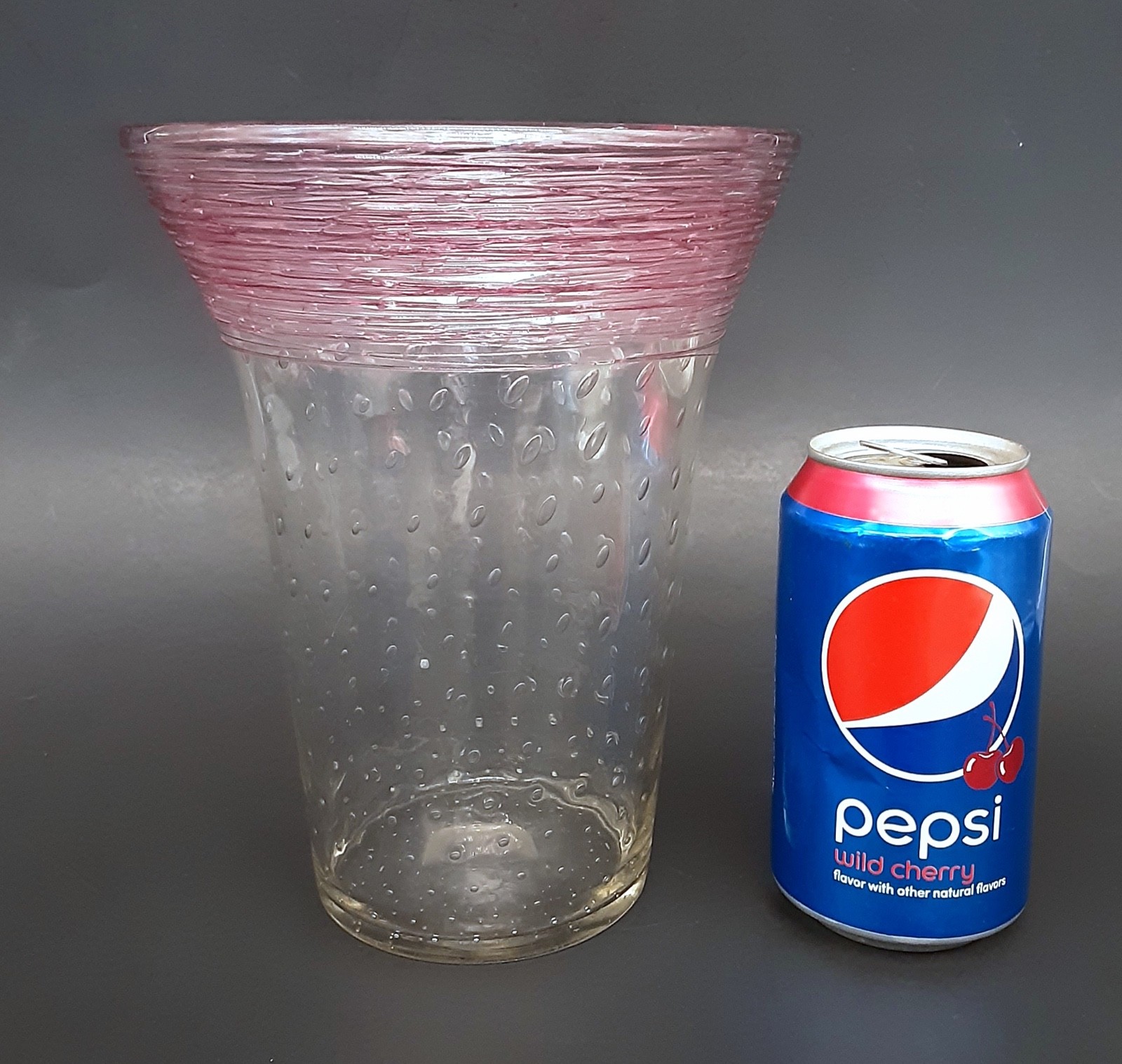 Vintage 1920s CARDER STEUBEN Art Glass # 2364 Bubbly Gold Ruby Reeding 8\