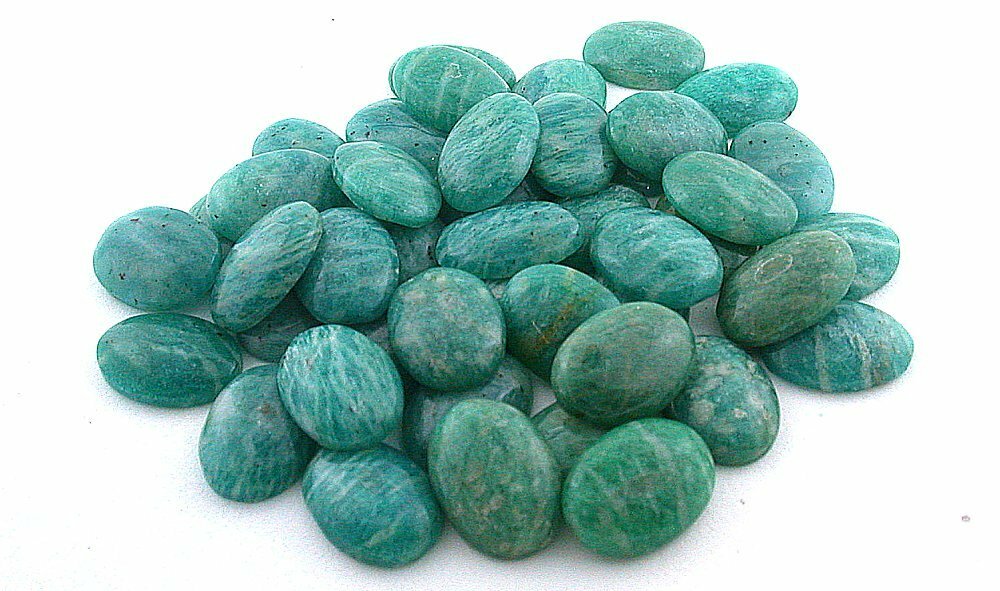 FIFTY Performed 18mm to 19mm x 13mm to 14mm Russian Amazonite Cabochon Rough