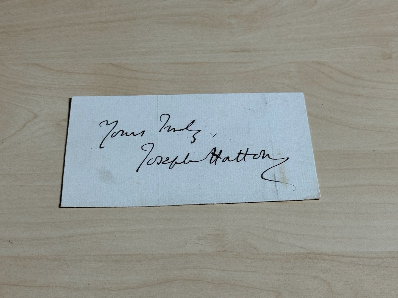 Antique Hand Signed Card Joseph Hatton Author Journalist Sunday Times Antique Hand Signed Card Joseph Hatton Author Journalist Sunday Times