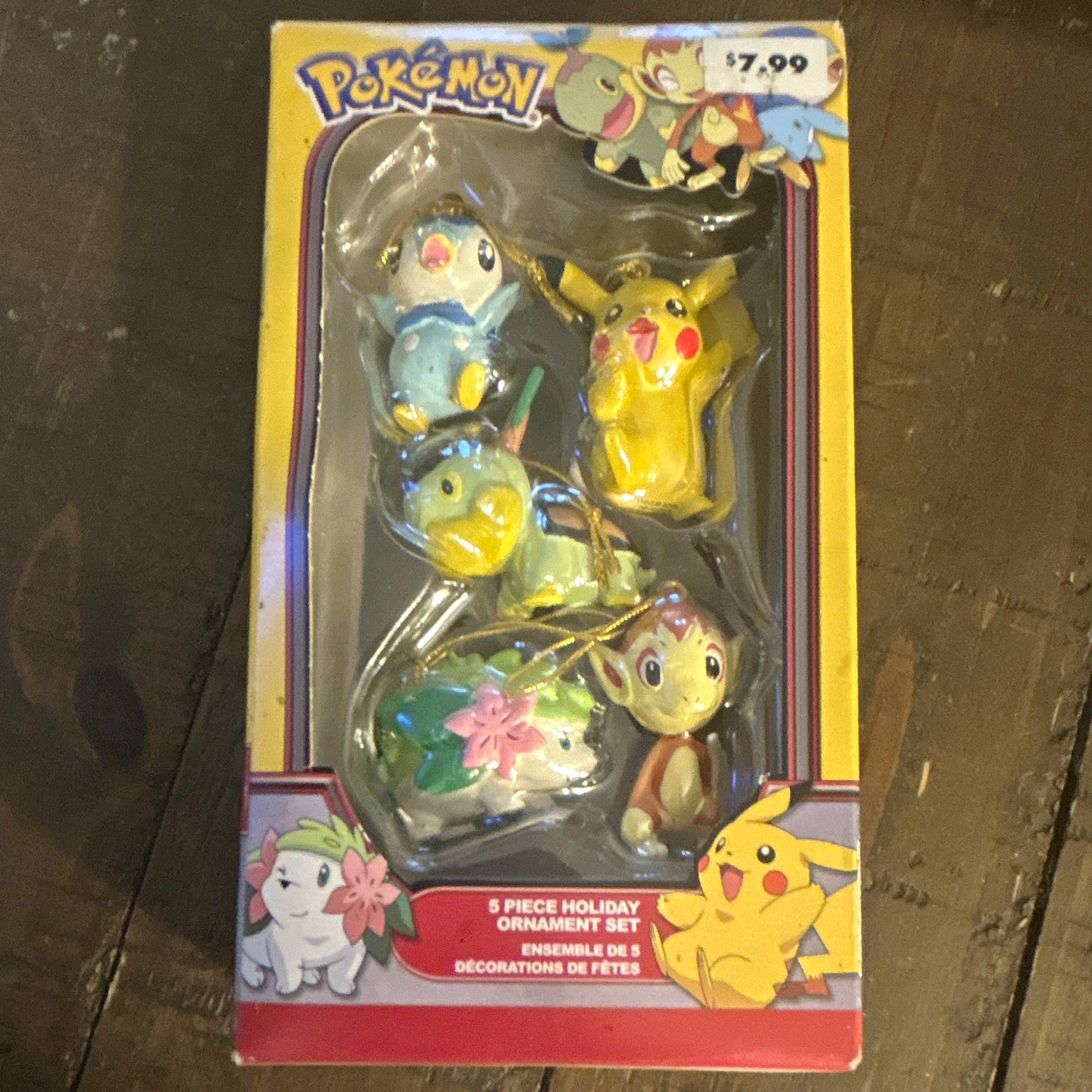 VTG 2009 Poke’mon 5 Piece Holiday Ornament Set~Kurt S. Adler~Kmart.