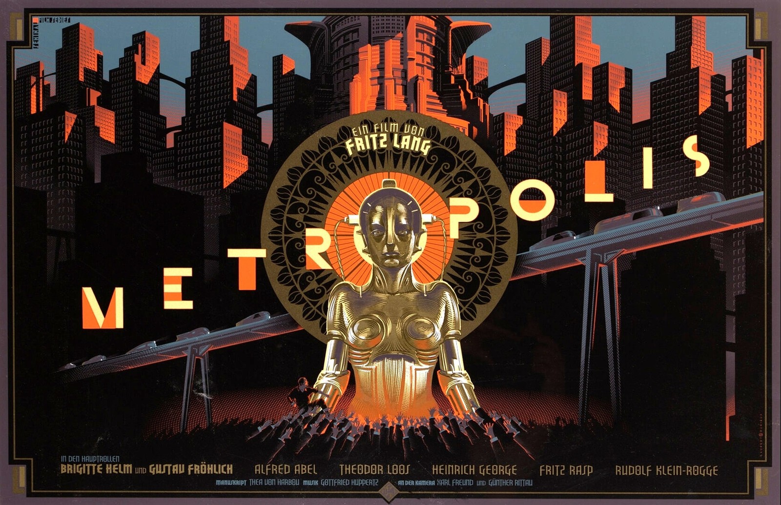 Metropolis Maschinenmensch Maria Robot Fritz Lang Sci Fi Classic Movie Poster
