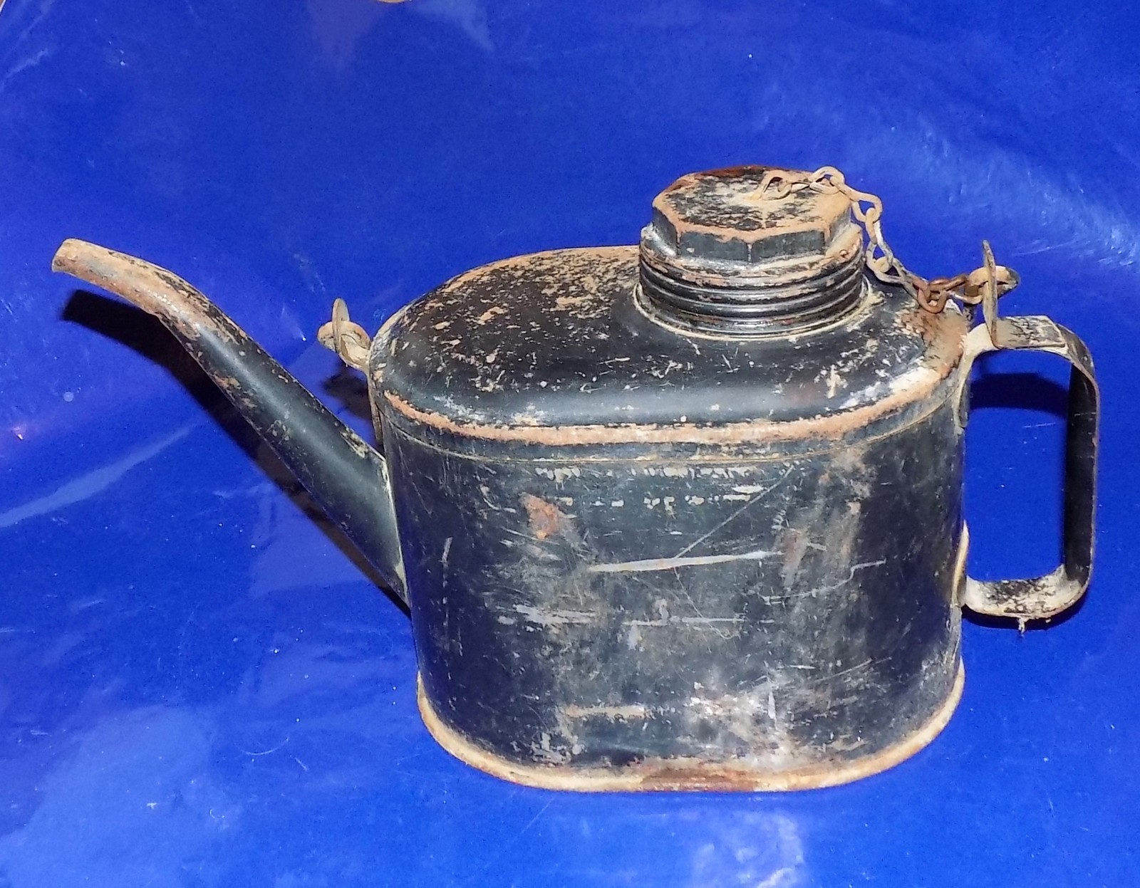Vintage or Antique A.T.&S.F. RY Embossed Railroad Fuel Oil or Kerosene Can