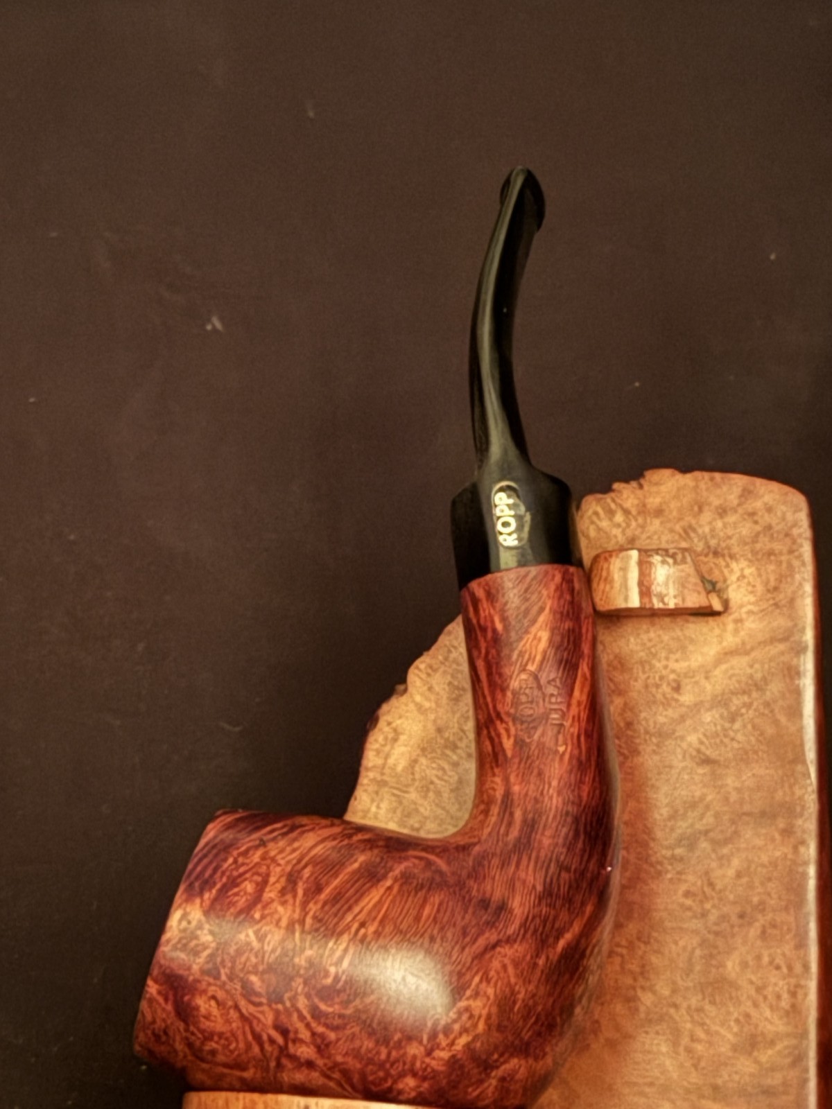 Ropp Jura ps 102 Bent Large Billiard Vulcanite Estate Pipe