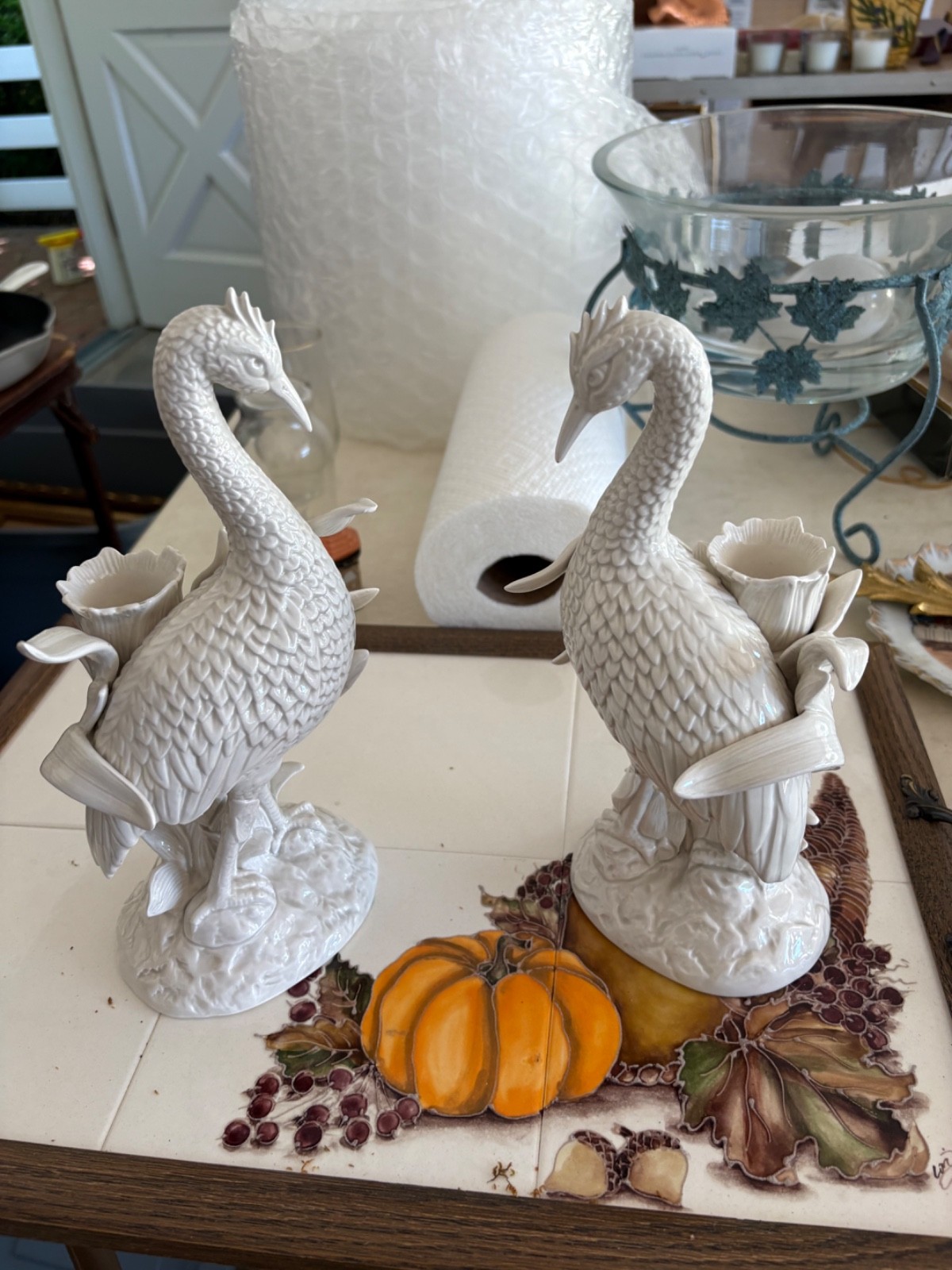 fitz n floyd candle sticks, perfect condition