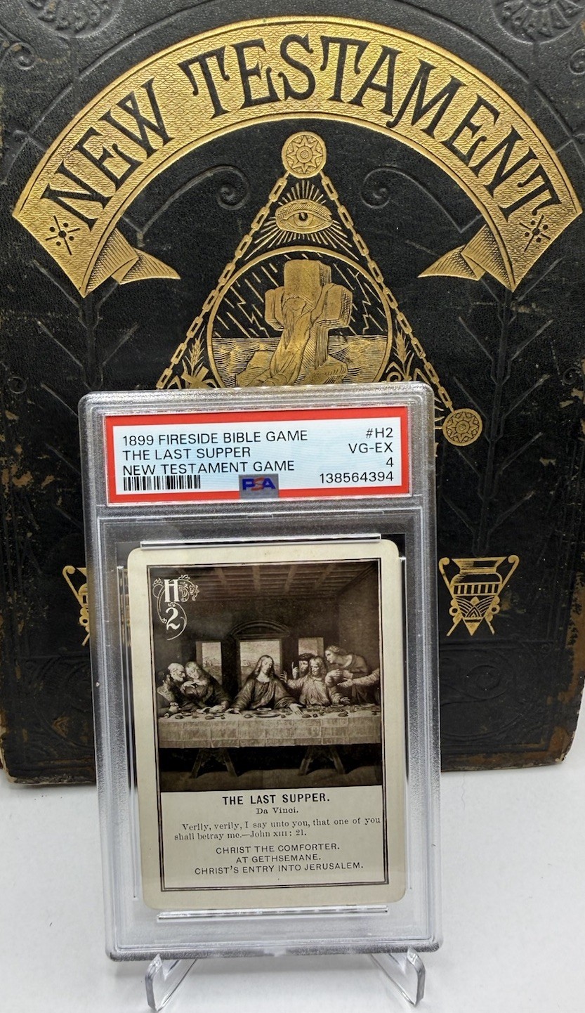 1899 Fireside Bible Game The Last Supper New Testament Jesus Christ PSA 4 POP 1