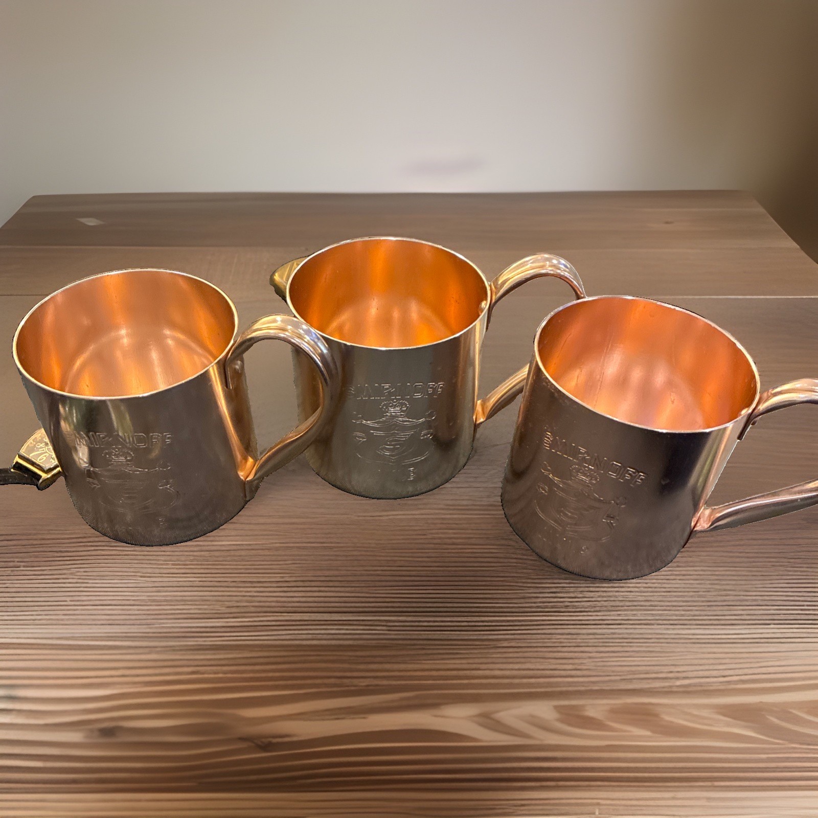 Vintage 1982 Smirnoff Moscow Mule Tin Cup – Engraved Collectible Barware Mug